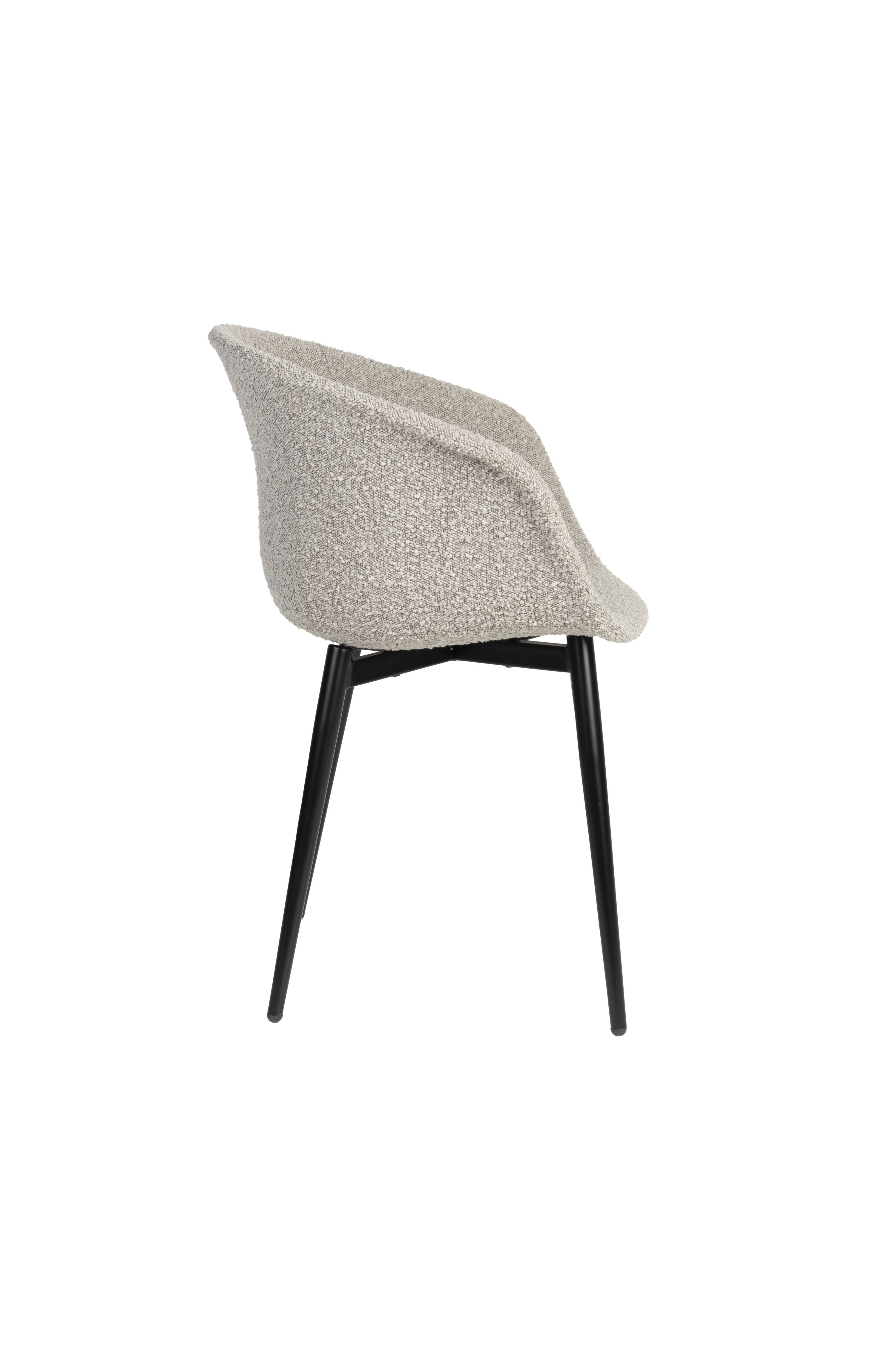 Charly Chair Grey mit einer schwarzen Basis