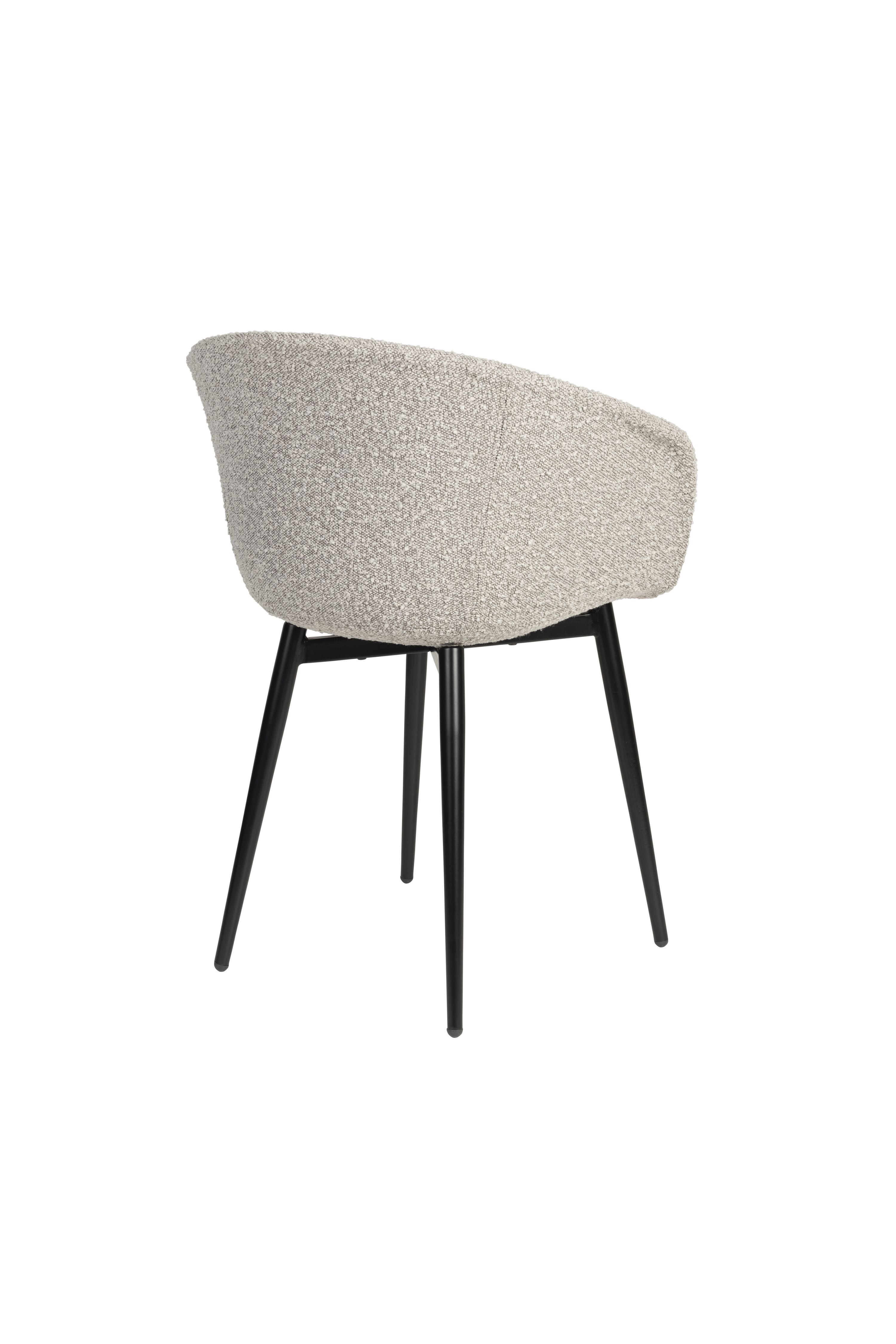 Charly Chair Grey mit einer schwarzen Basis