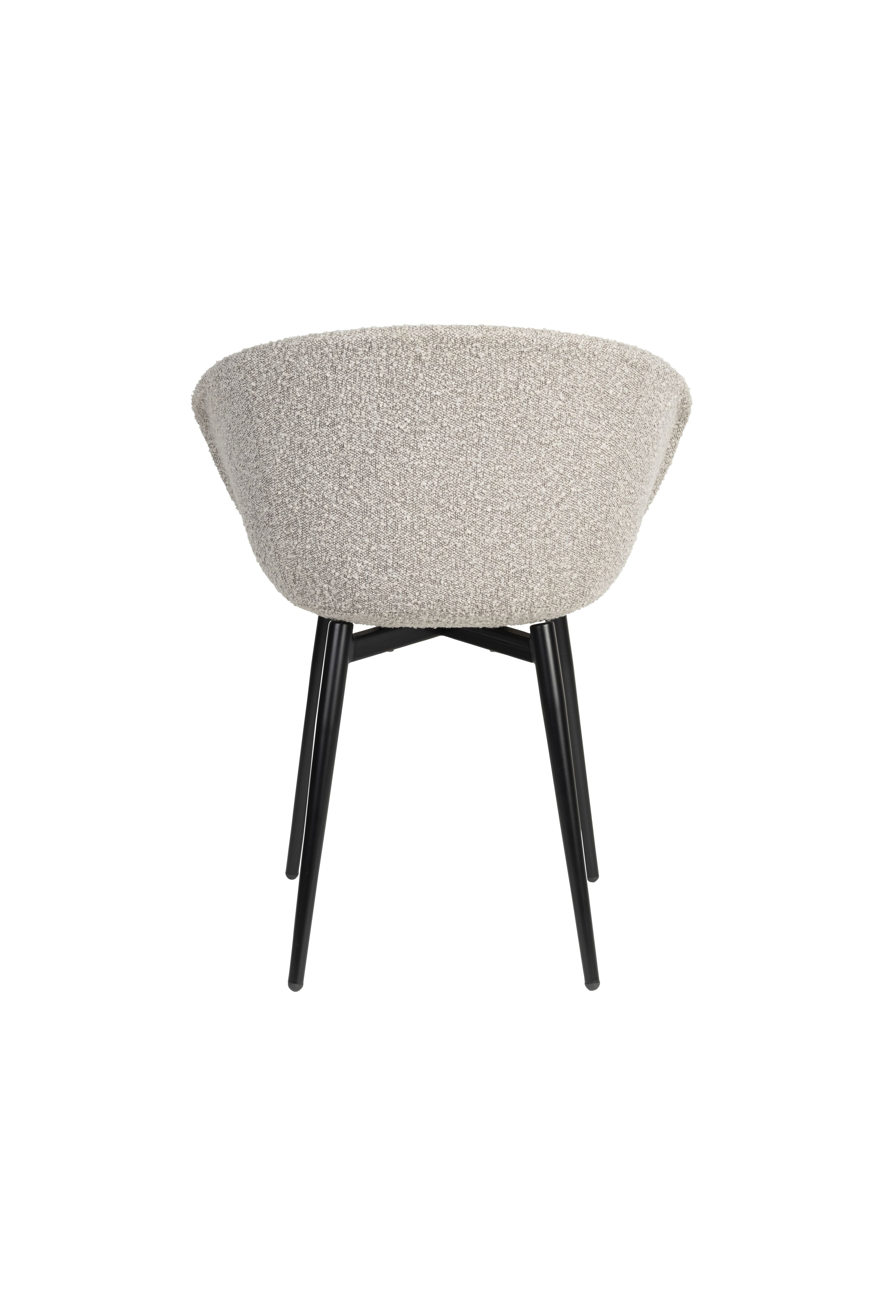 Charly Chair Grey mit einer schwarzen Basis