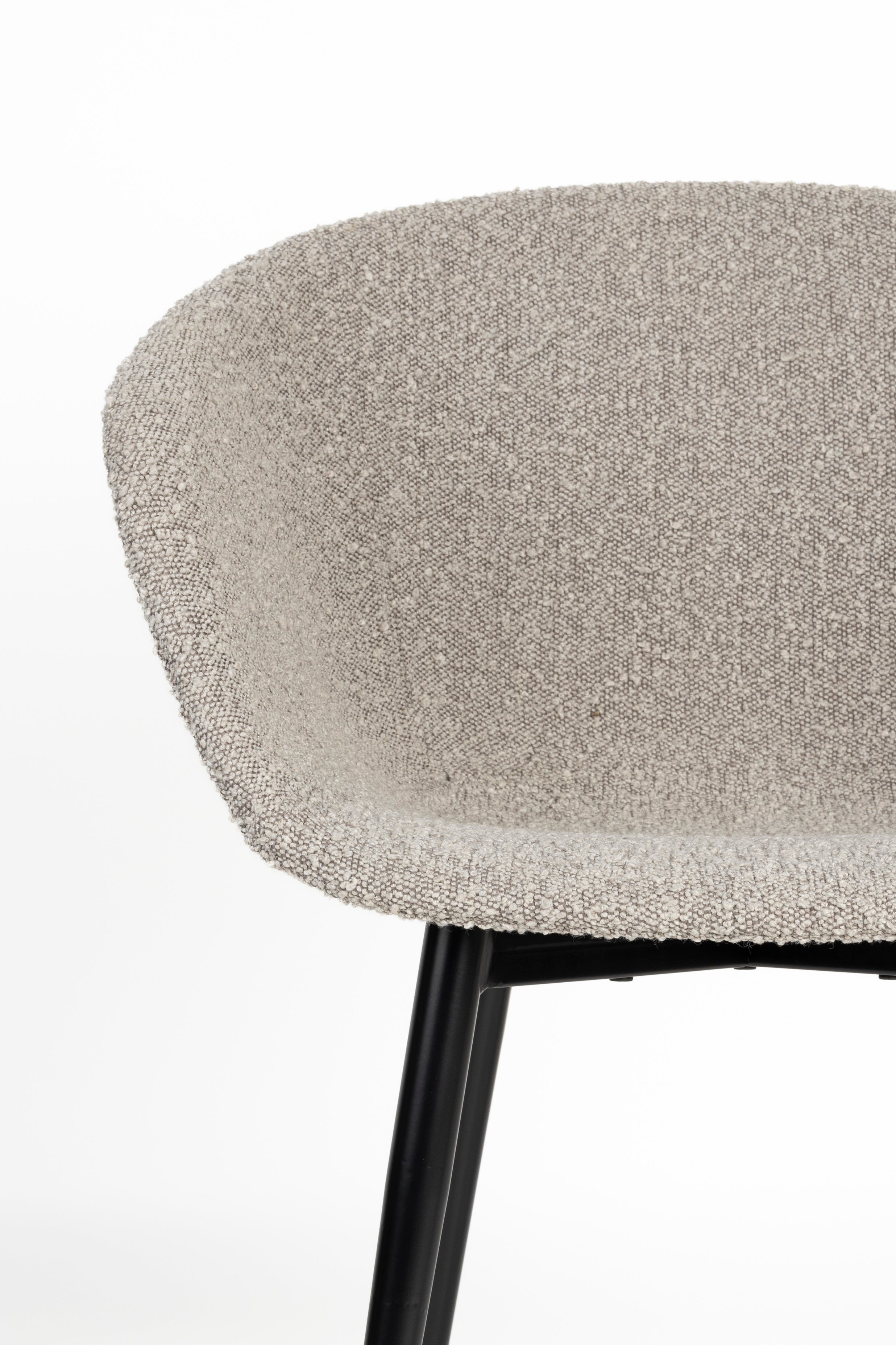 Charly Chair Grey mit einer schwarzen Basis