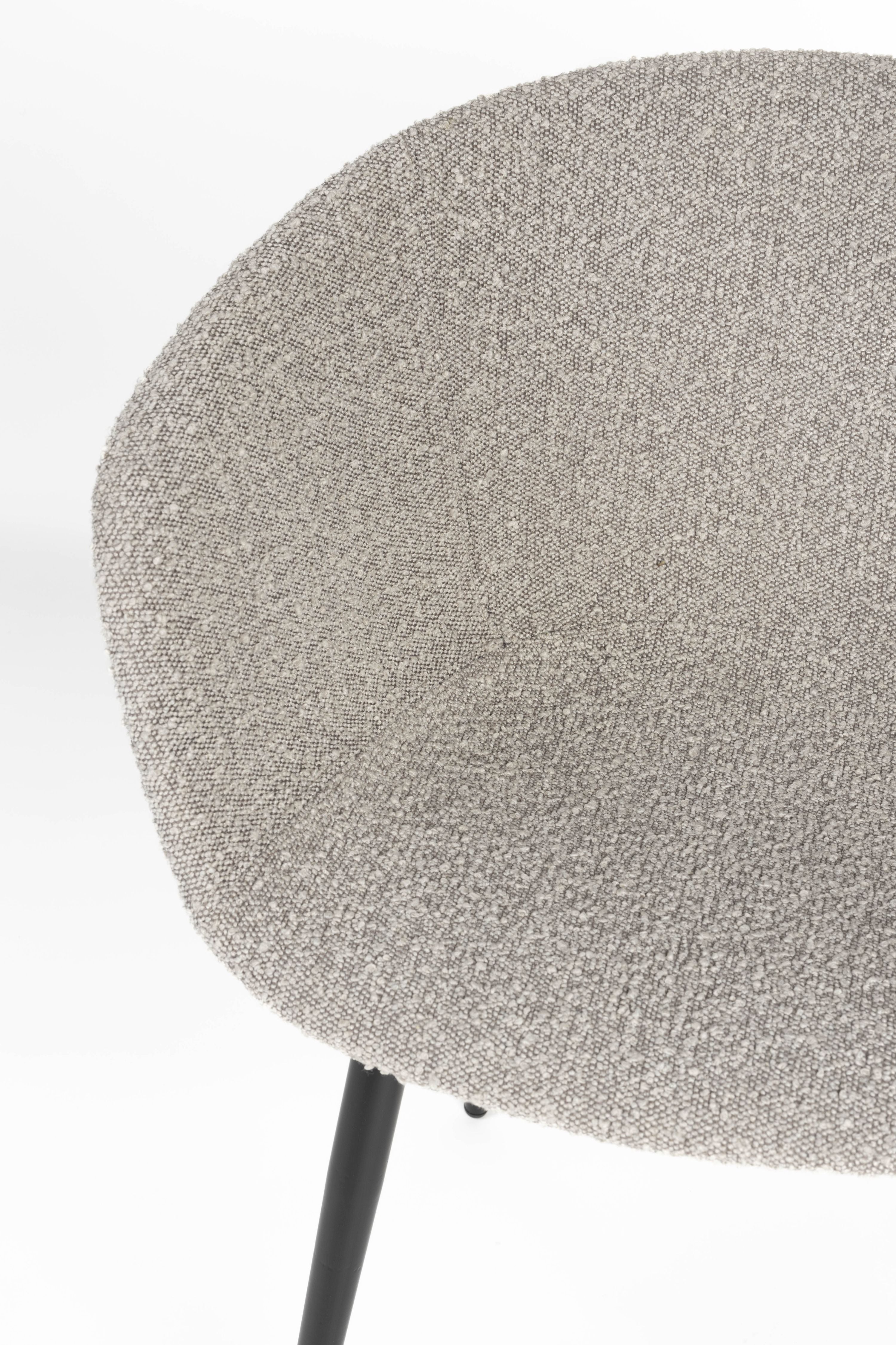 Charly Chair Grey mit einer schwarzen Basis