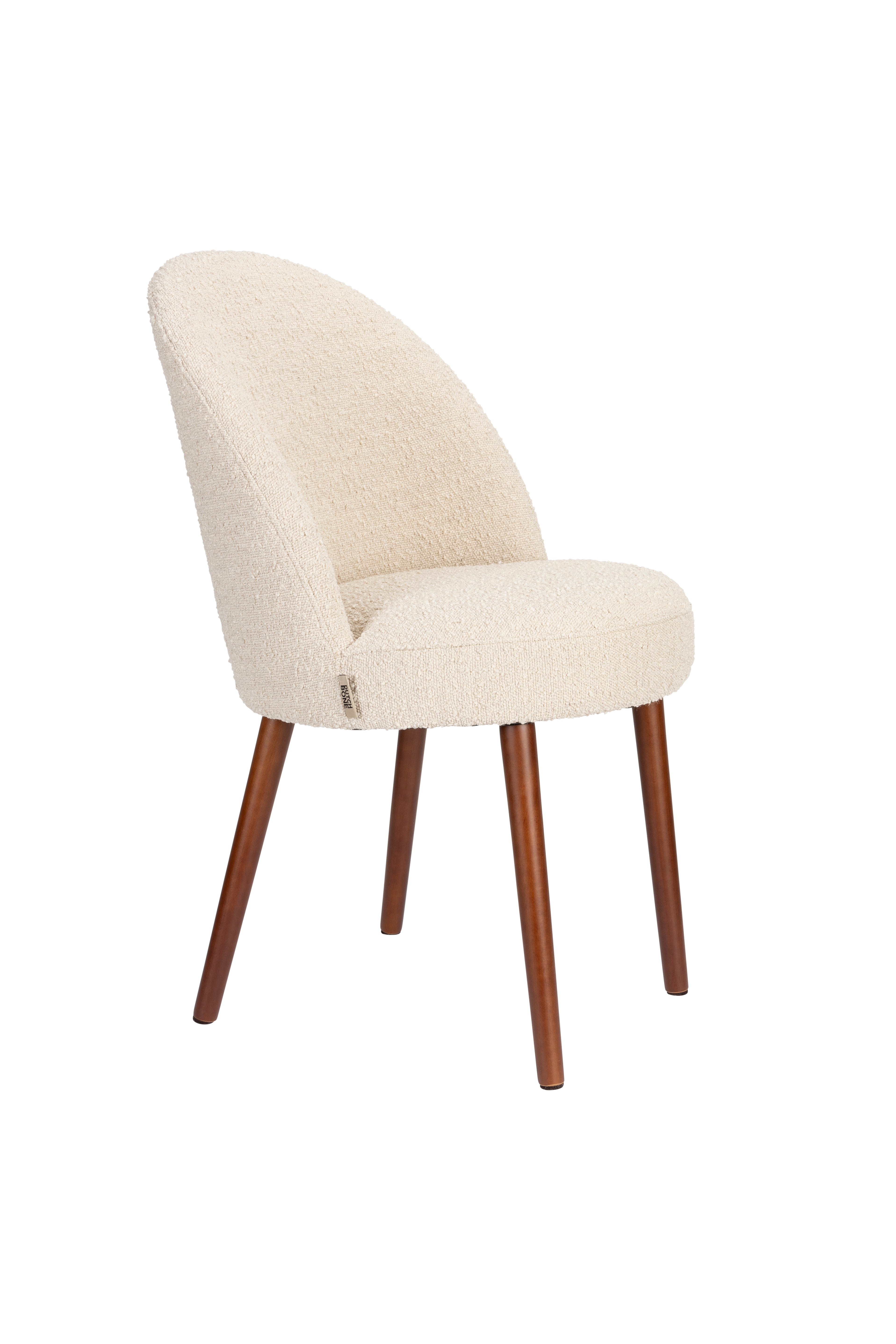 Stuhl BARBARA beige mit Holzgestell
