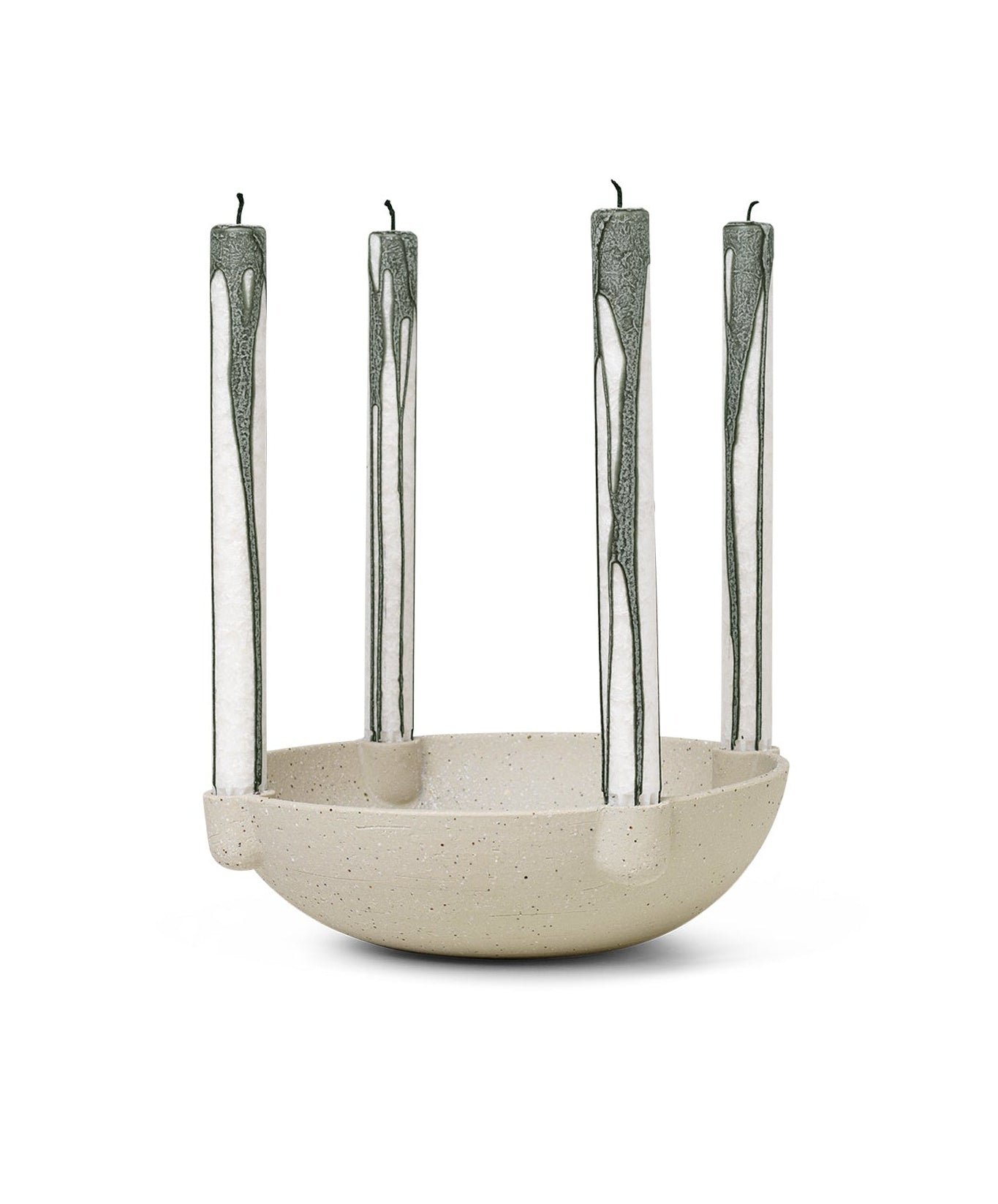 Kerzenhalter BOWL sandfarbene Keramik [Klaudia]