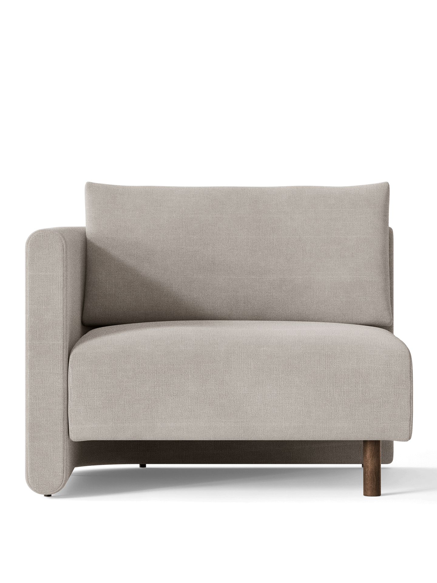 Dase Modulare Sofa - links -Handelement Baumwollwäsche Beige