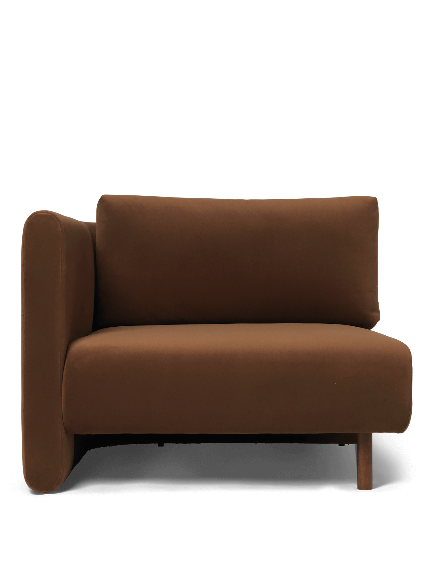 Dase modular sofa - left -handed element Rich velvet brown