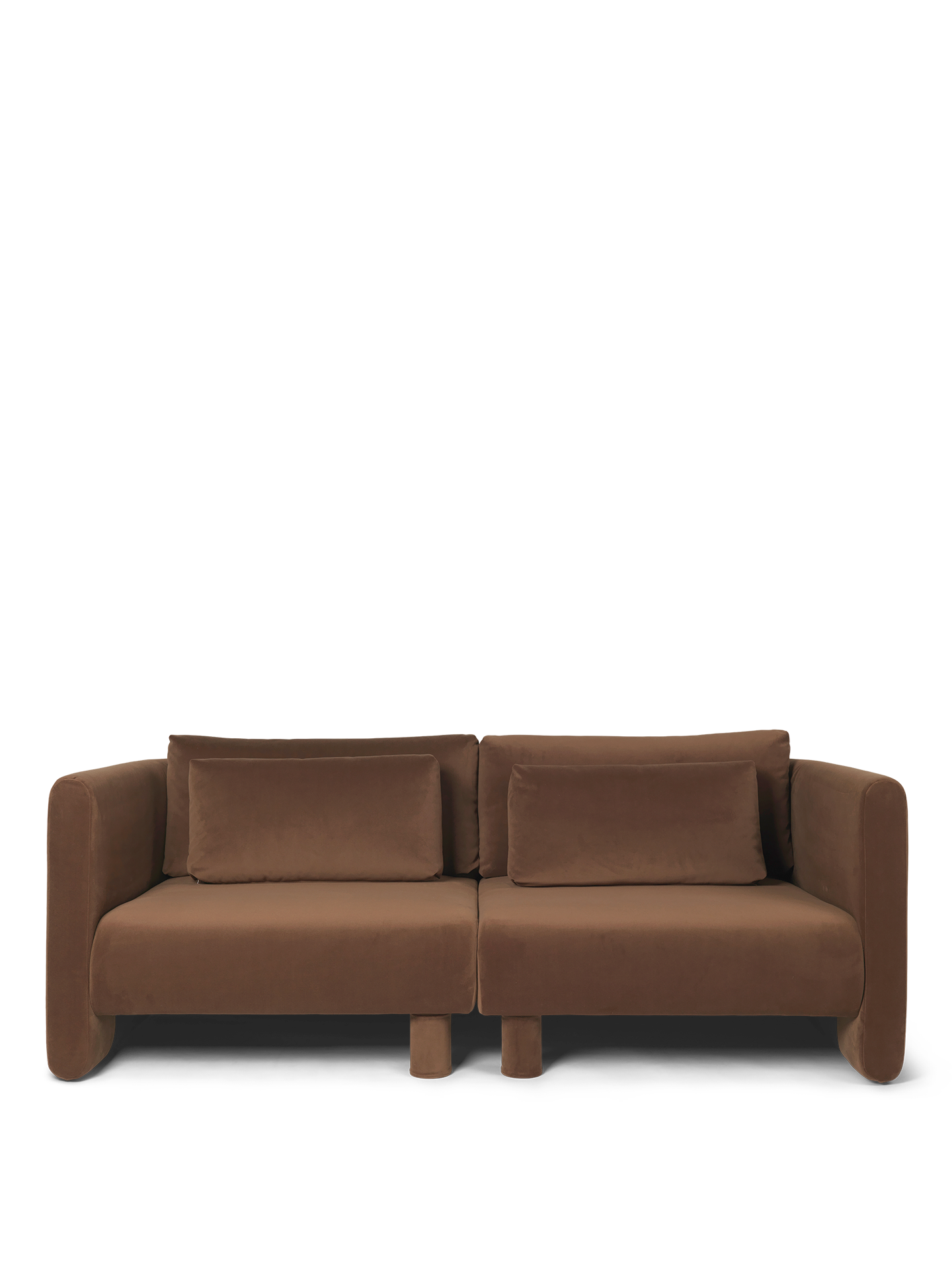 Dase modular sofa - left -handed element Rich velvet brown