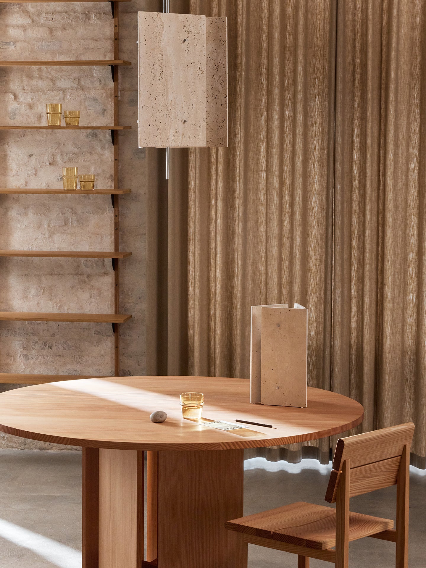 OESTE pendant lamp travertine