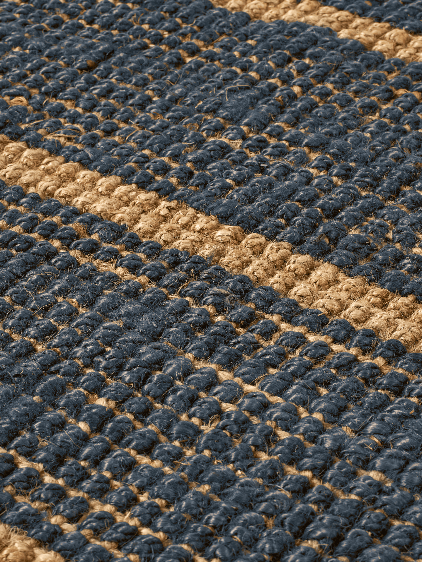 Teppich ATHENS STRIPES braun mit dunkelblau