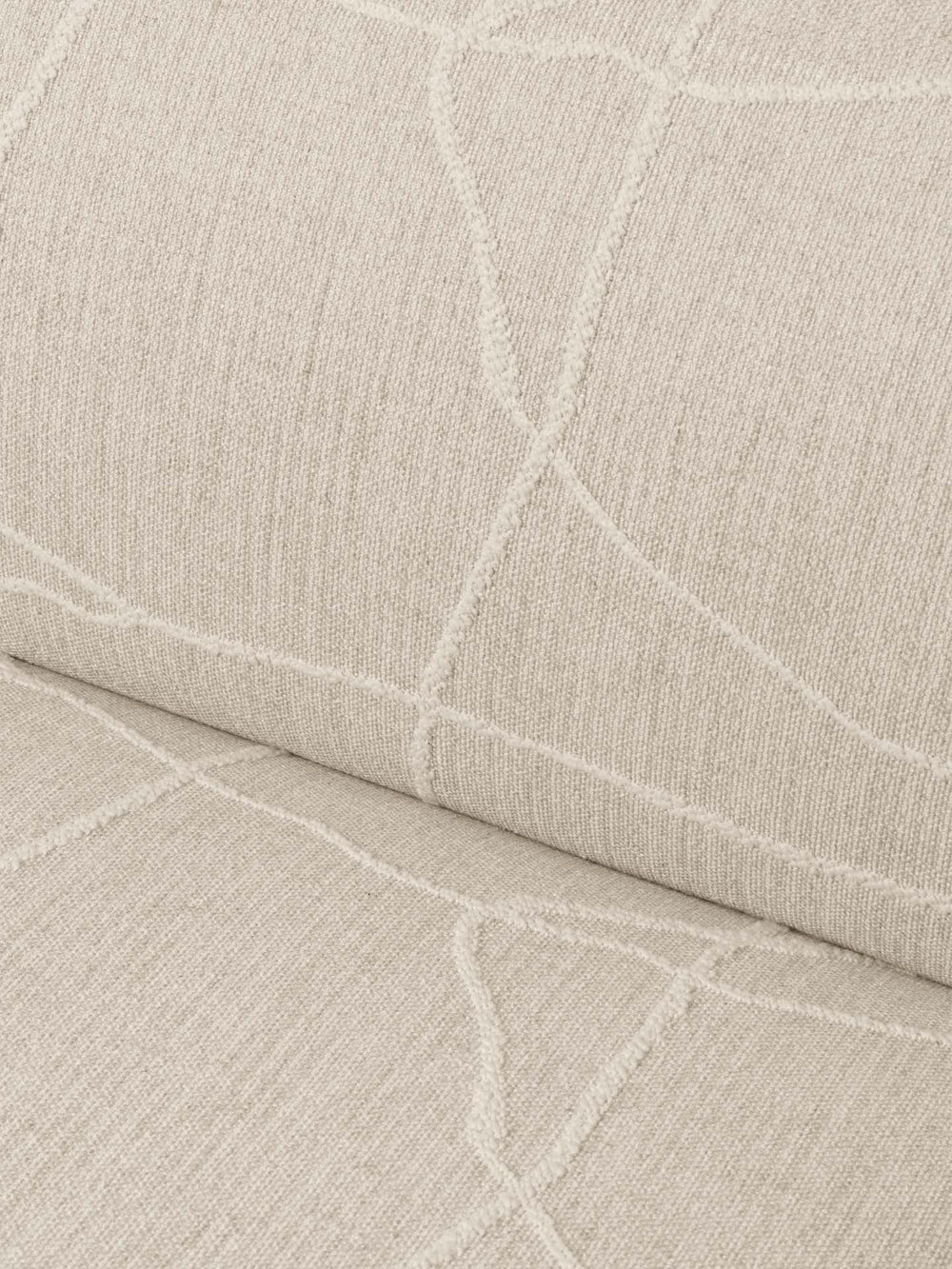 Modulares Sofa RICO Can Lis - Endelement links sandfarben mit Weiß