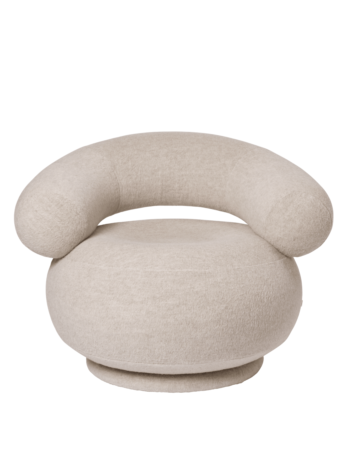 Fotel obrotowy ORBO naturalny alpaka – ferm LIVING