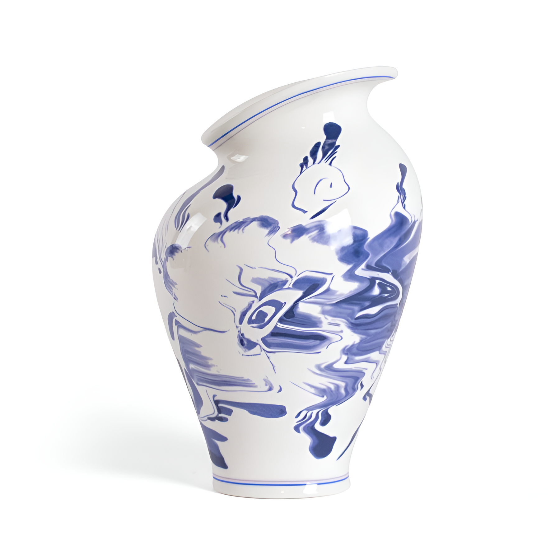 Wazon CLASSICS ON ACID - FLORAL DELFT biała porcelana