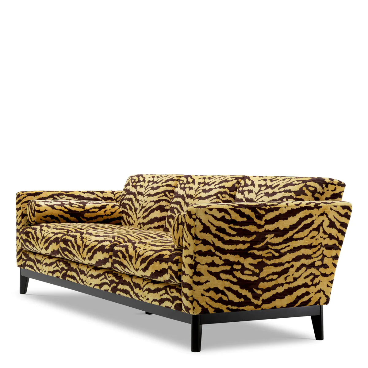 Flux gold-brown print sofa