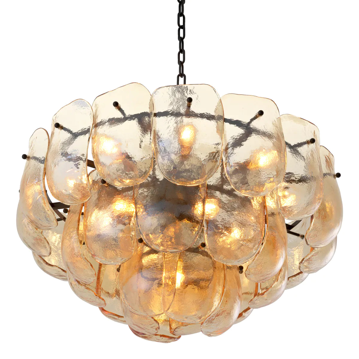 Gustave chandelier amber glass