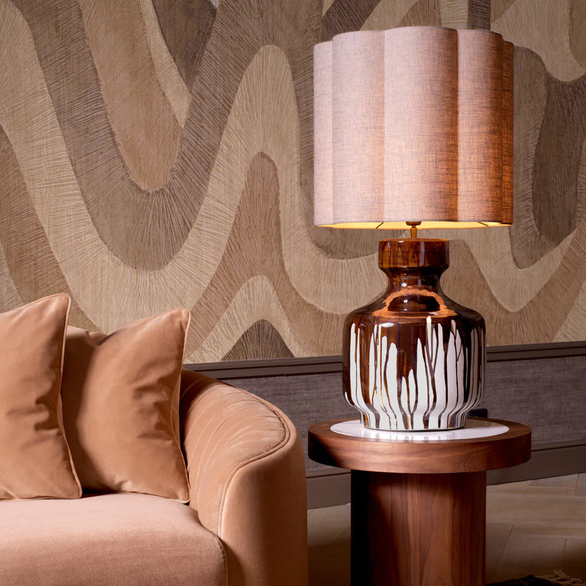 Lorena braune Tischlampe