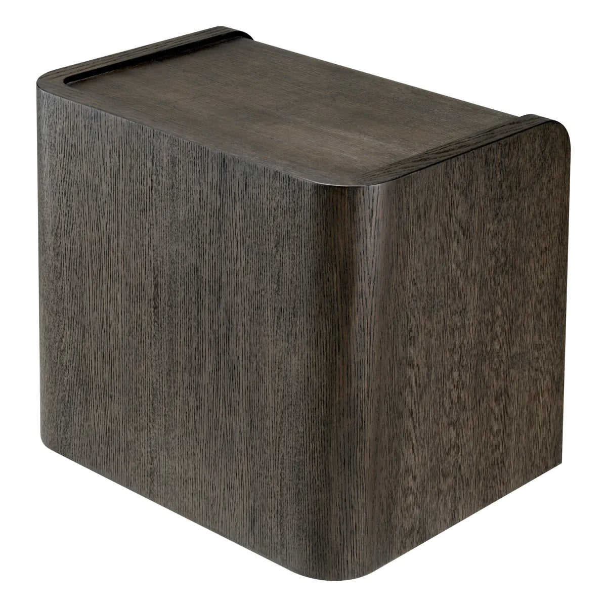 Night cabinet Joana graphite oak veneer