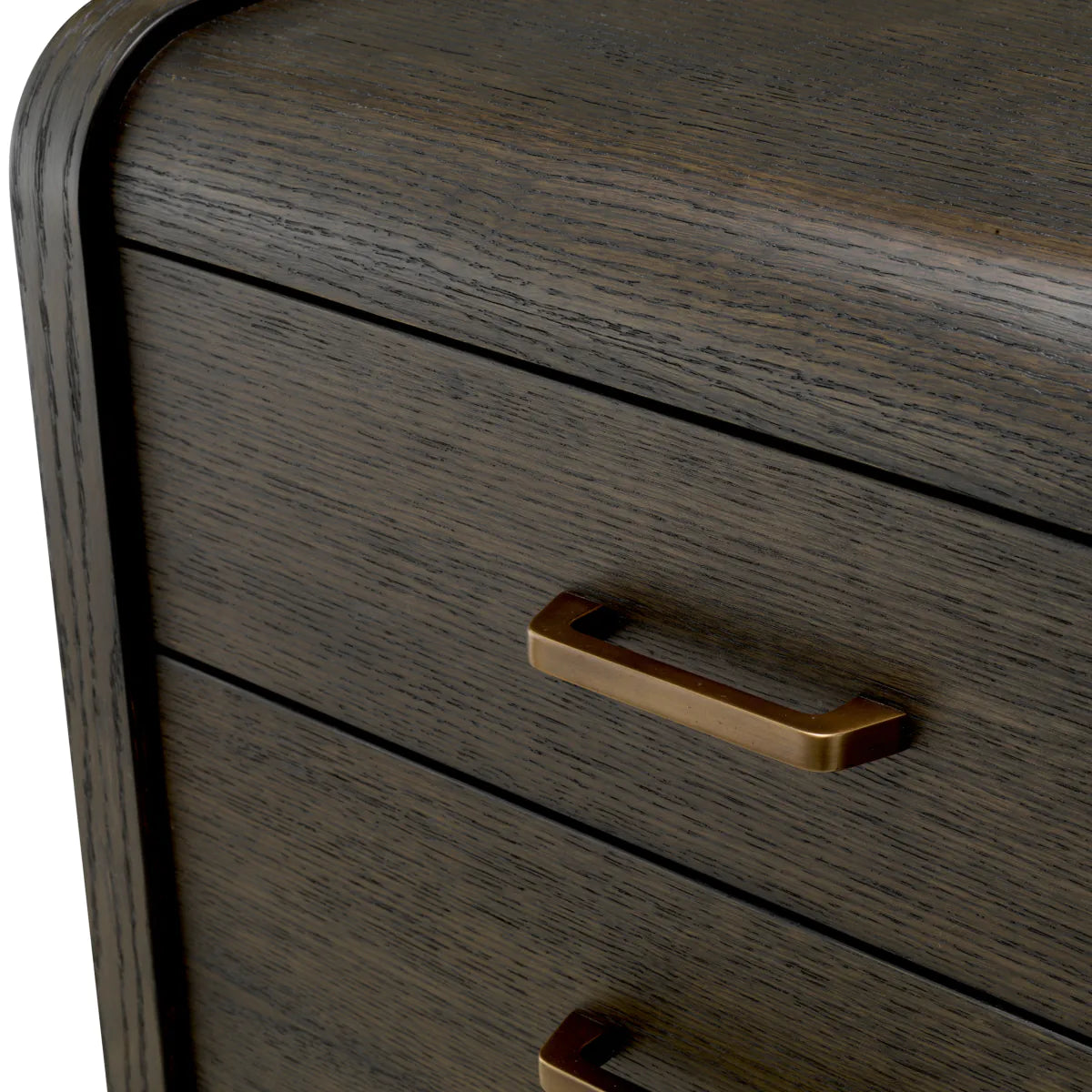 Night cabinet Joana graphite oak veneer