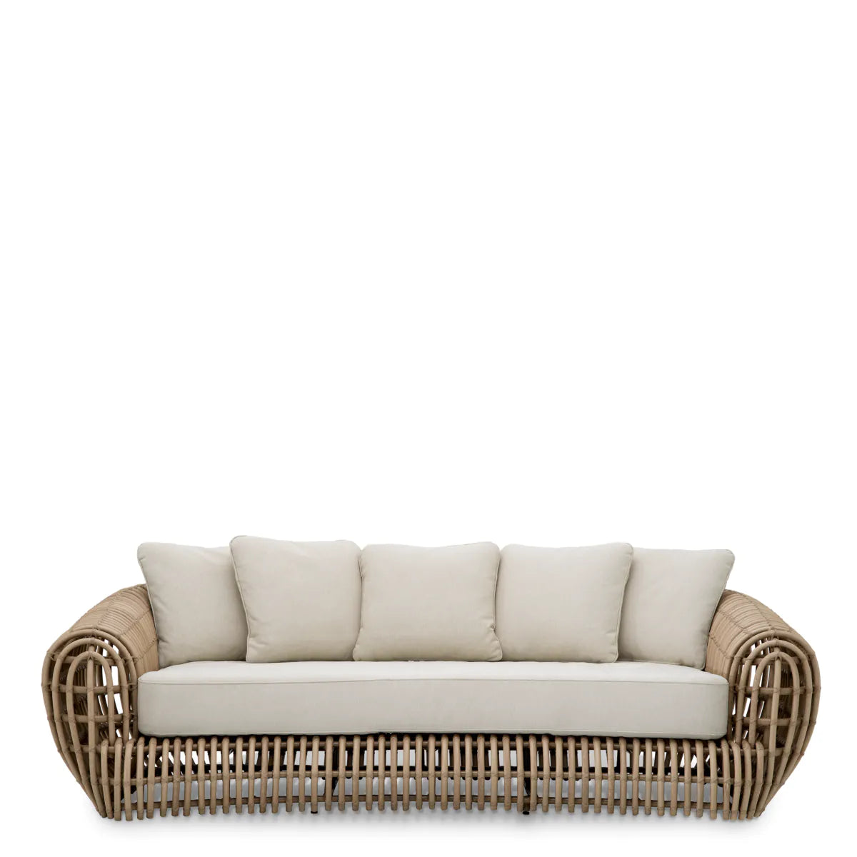 Sofa für den Außenbereich SIDERNO aus synthetischem Rattan