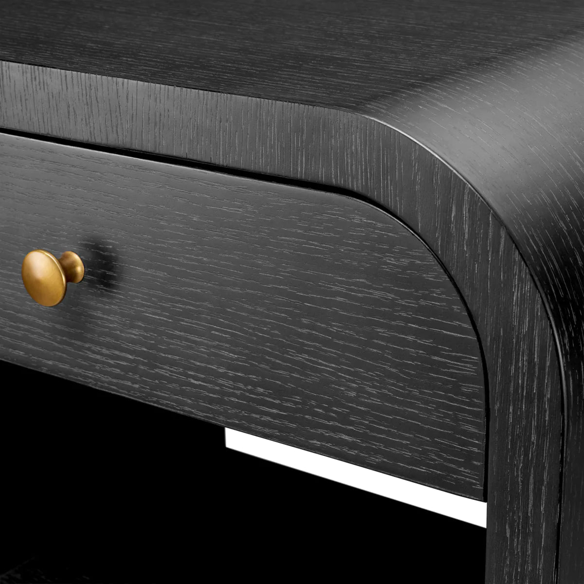 Rhodes bedside table graphite oak veneer