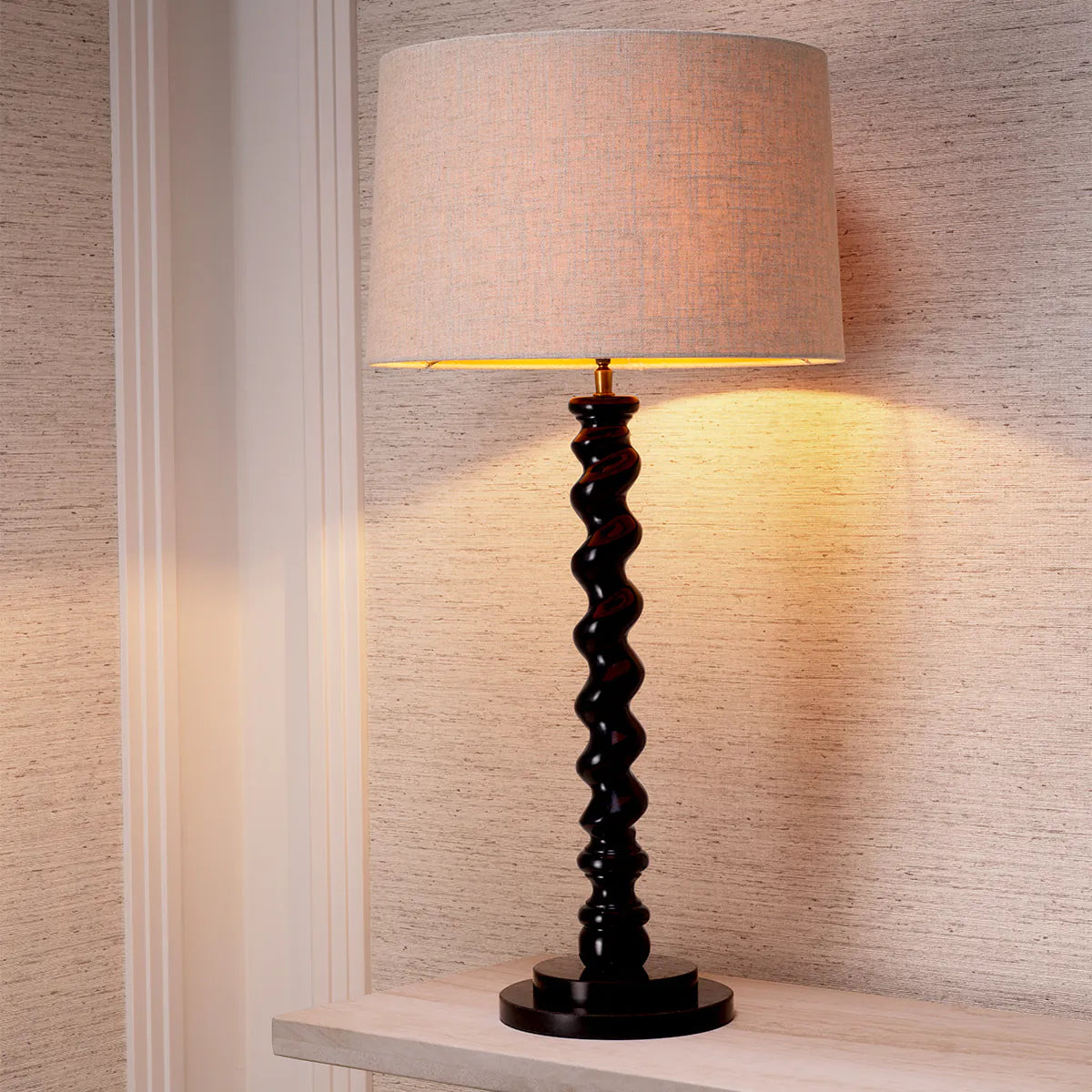 MASSIMO table lamp broken white with black base