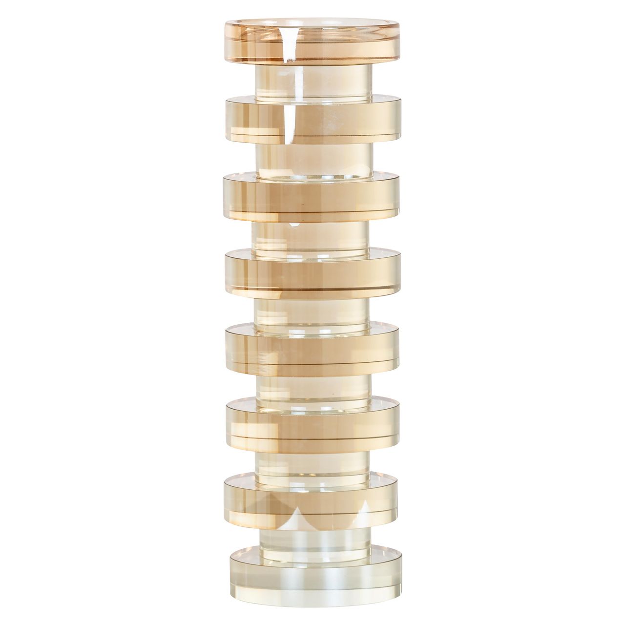 CIRA Gold Crystal Candle Holder
