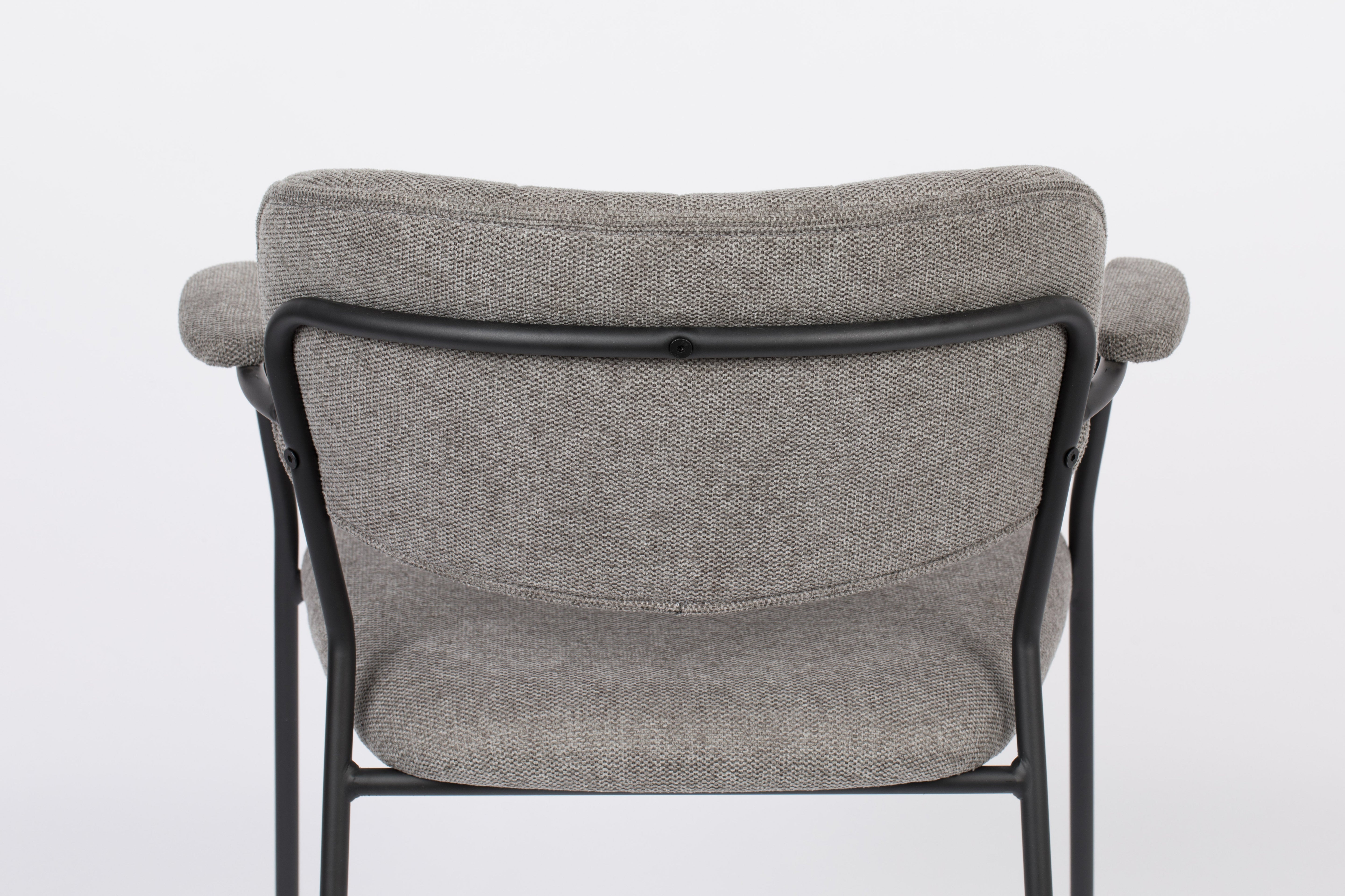 Chair with armrests Jolien Gray with a black base