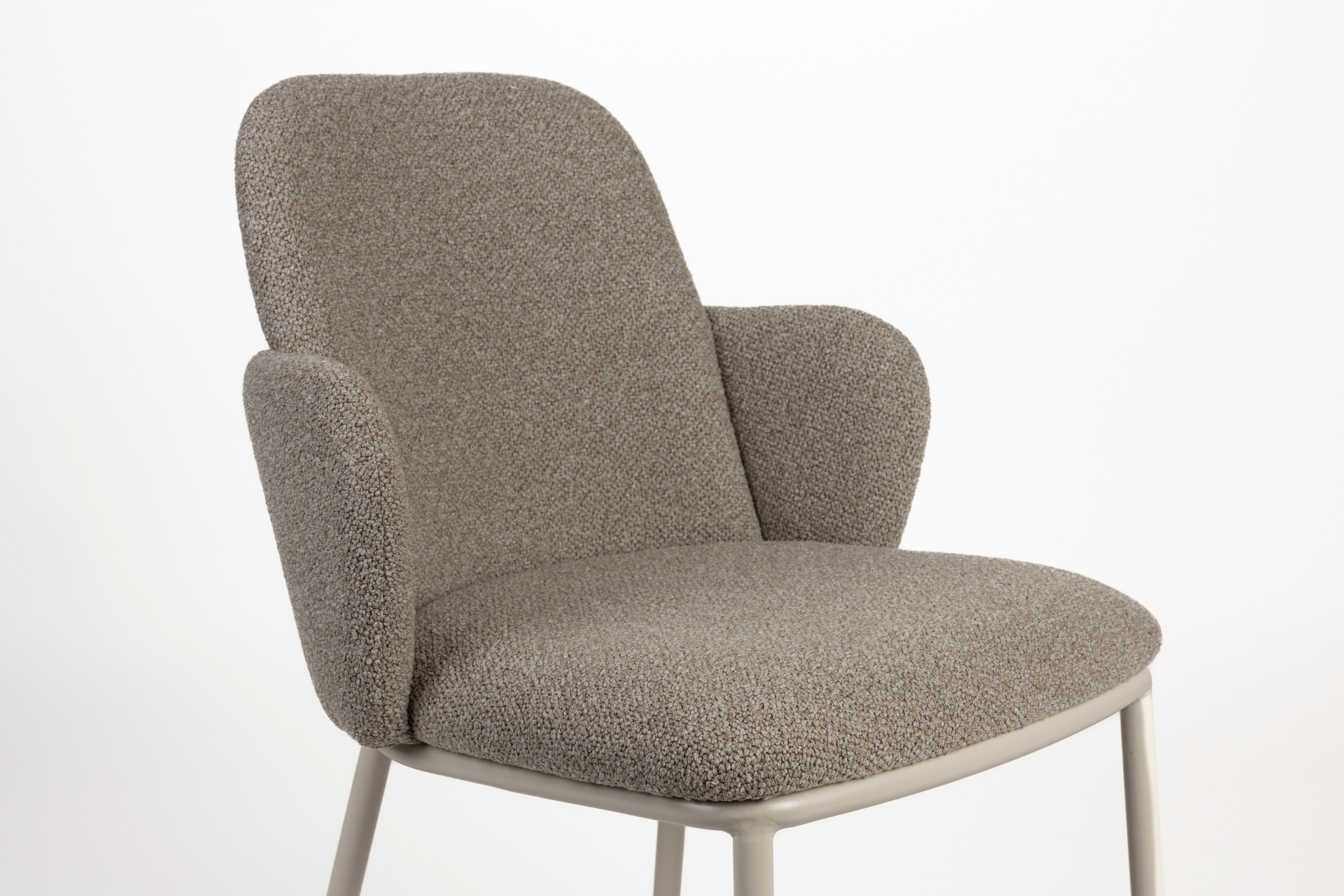 Chair with armrests Jerrico gray -brown