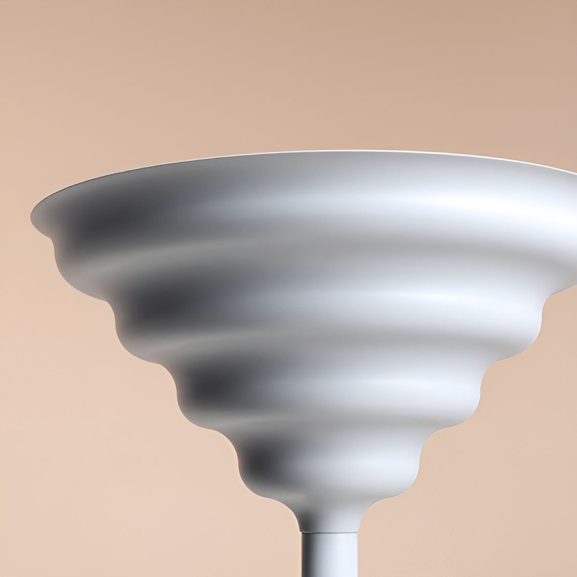 Gray wave floor lamp
