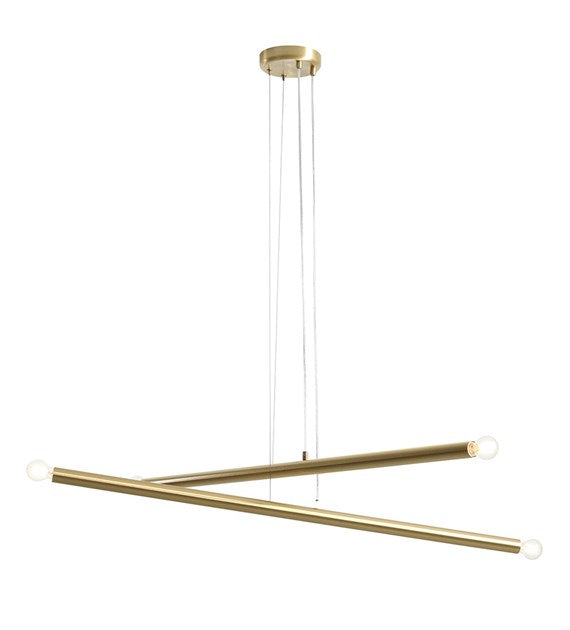 Messingröhrchen hängende Lampe
