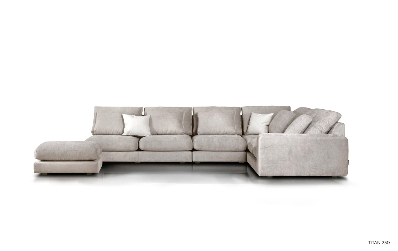 Right-facing modular corner sofa NOOR customizable
