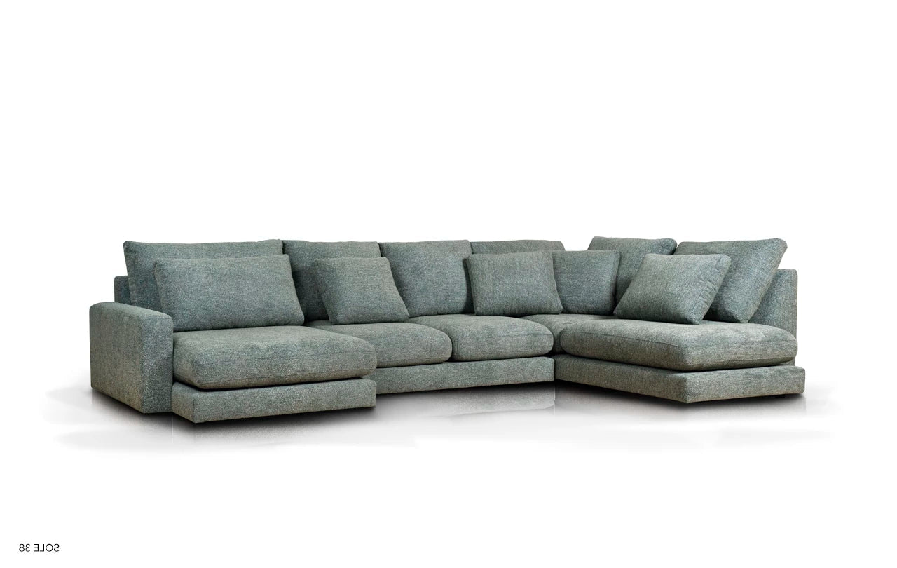 Left-sided modular corner sofa NOOR customizable