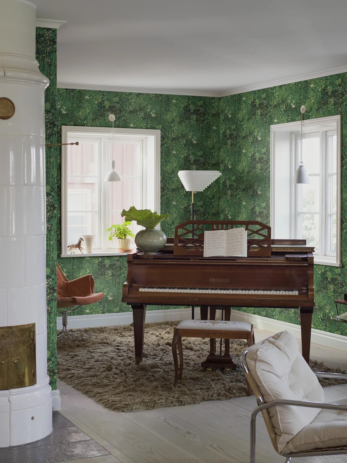 Tapete mit pflanzlichem Blattmotiv DIKESREN grün