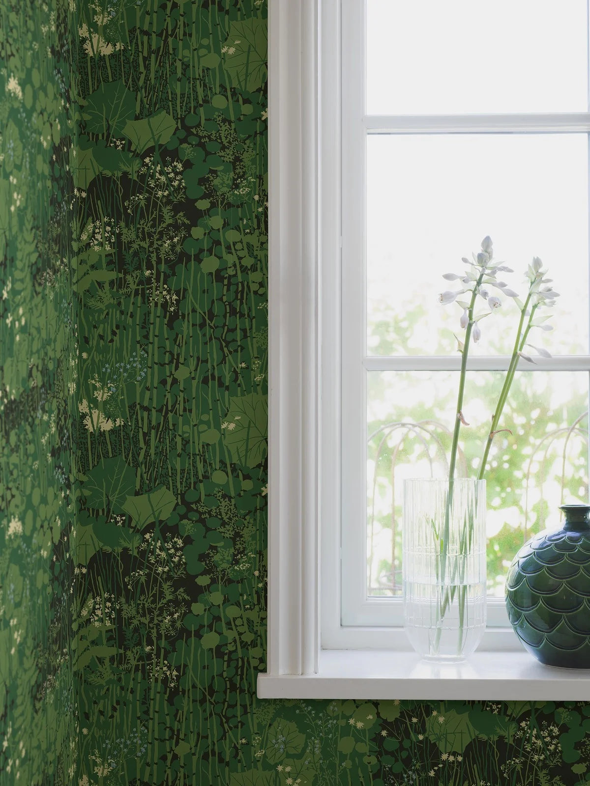 Tapete mit pflanzlichem Blattmotiv DIKESREN grün