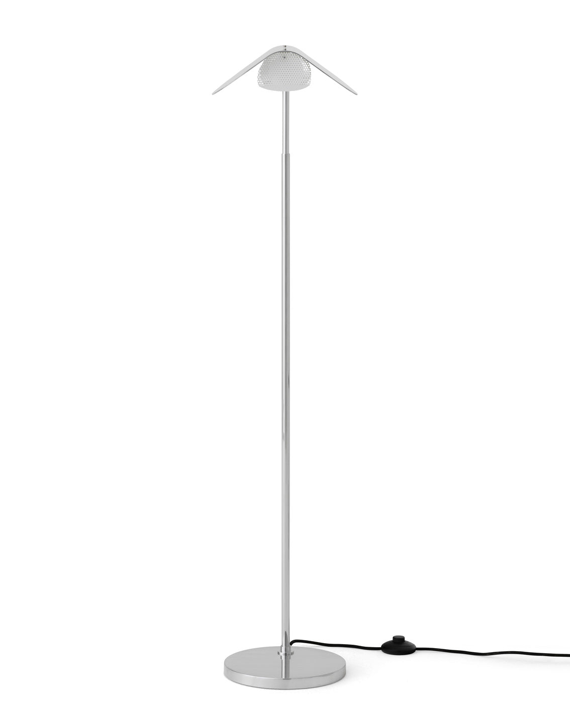 Stehlampe WING aus poliertem Aluminium