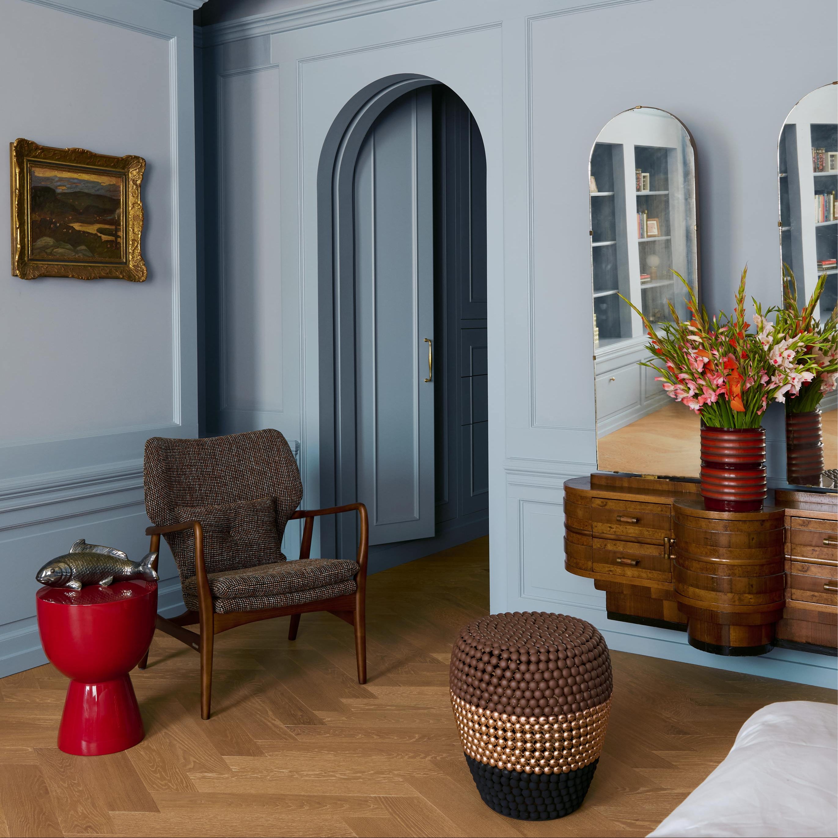 Vase GLASS LAYER rot