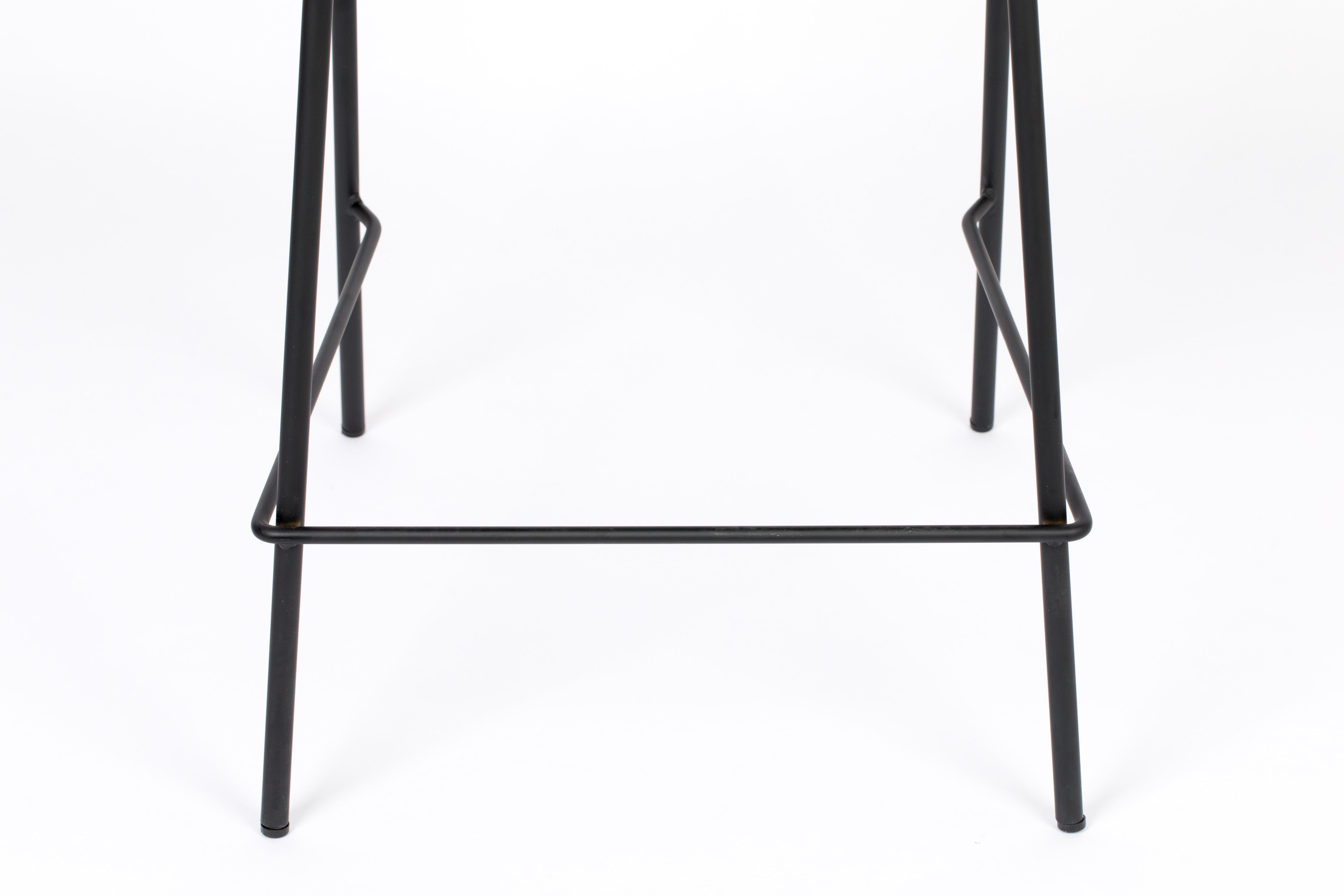 Jolien Jasnoszary bar chair with a black base