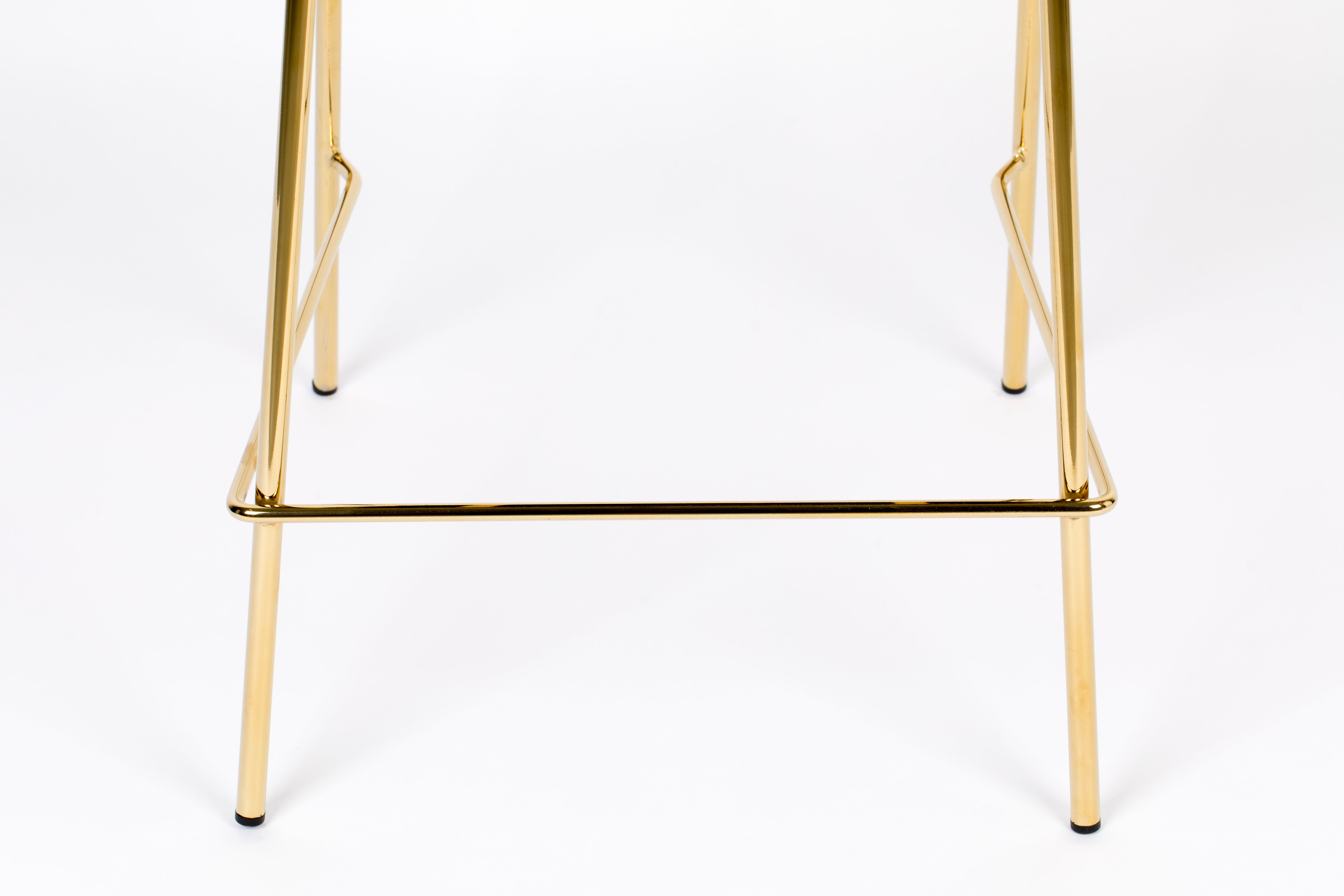 Jolien light -green bar chair with a golden base