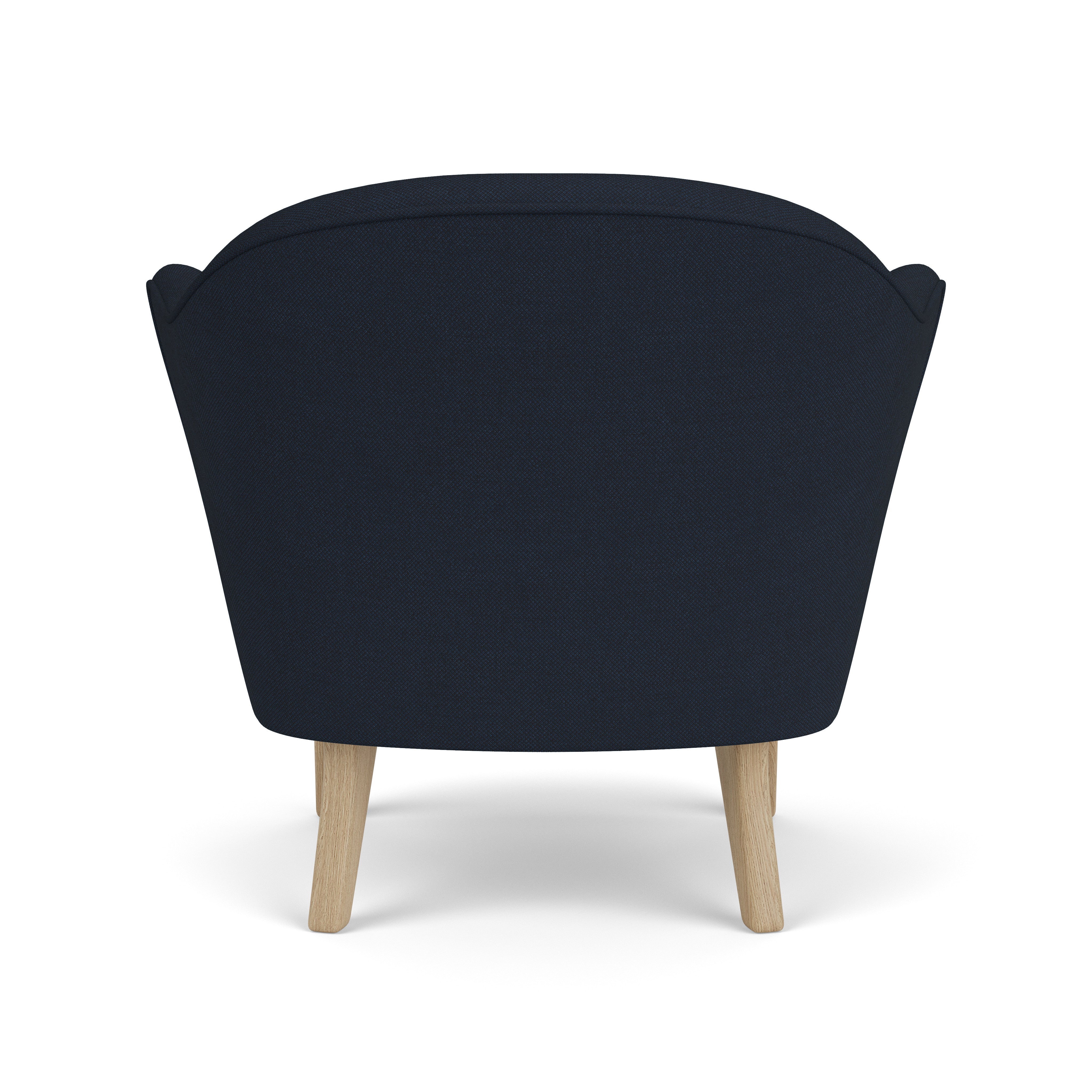 Sessel INGEBORG granatblau mit Eichenbasis