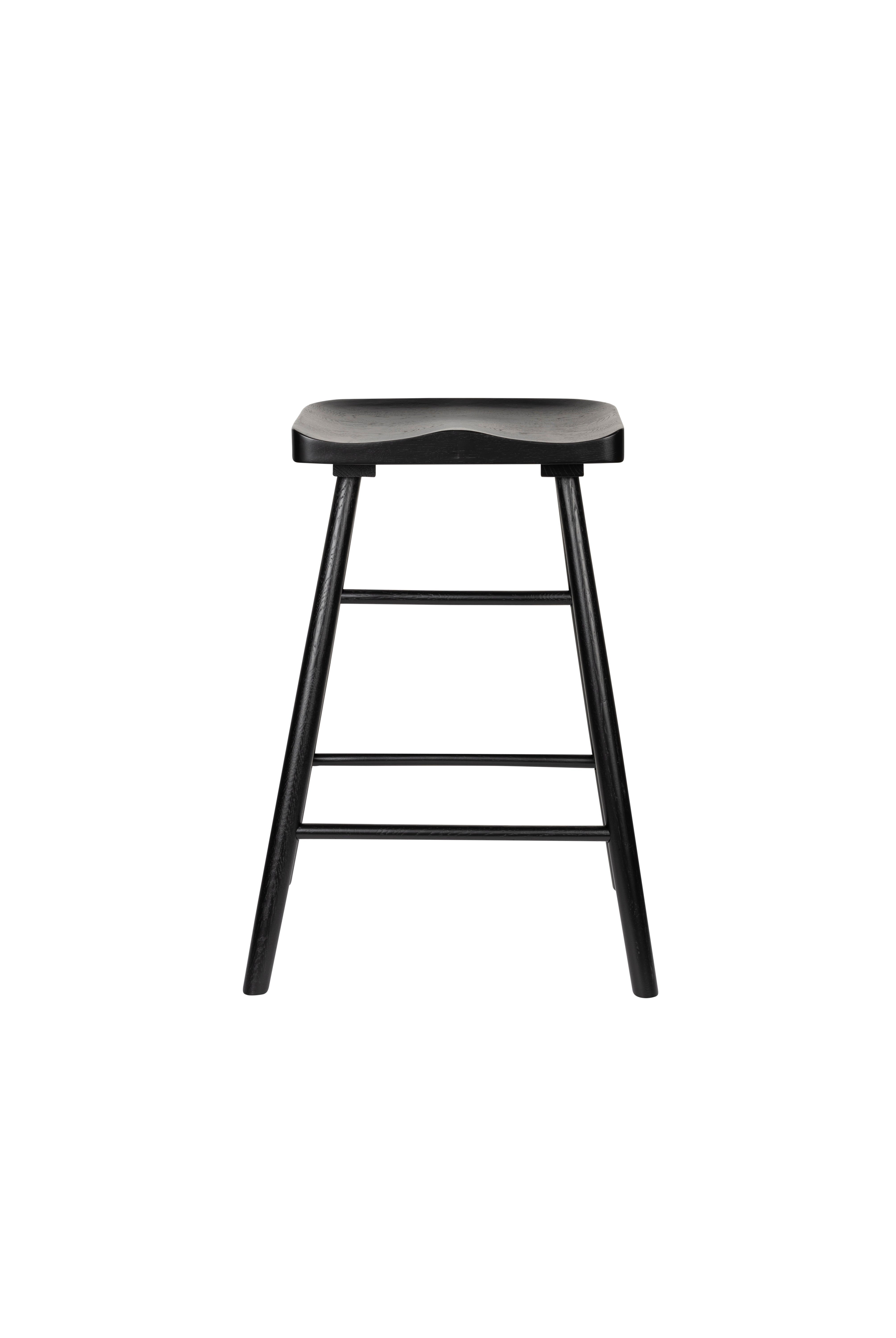 Bar stool Vander black oak wood