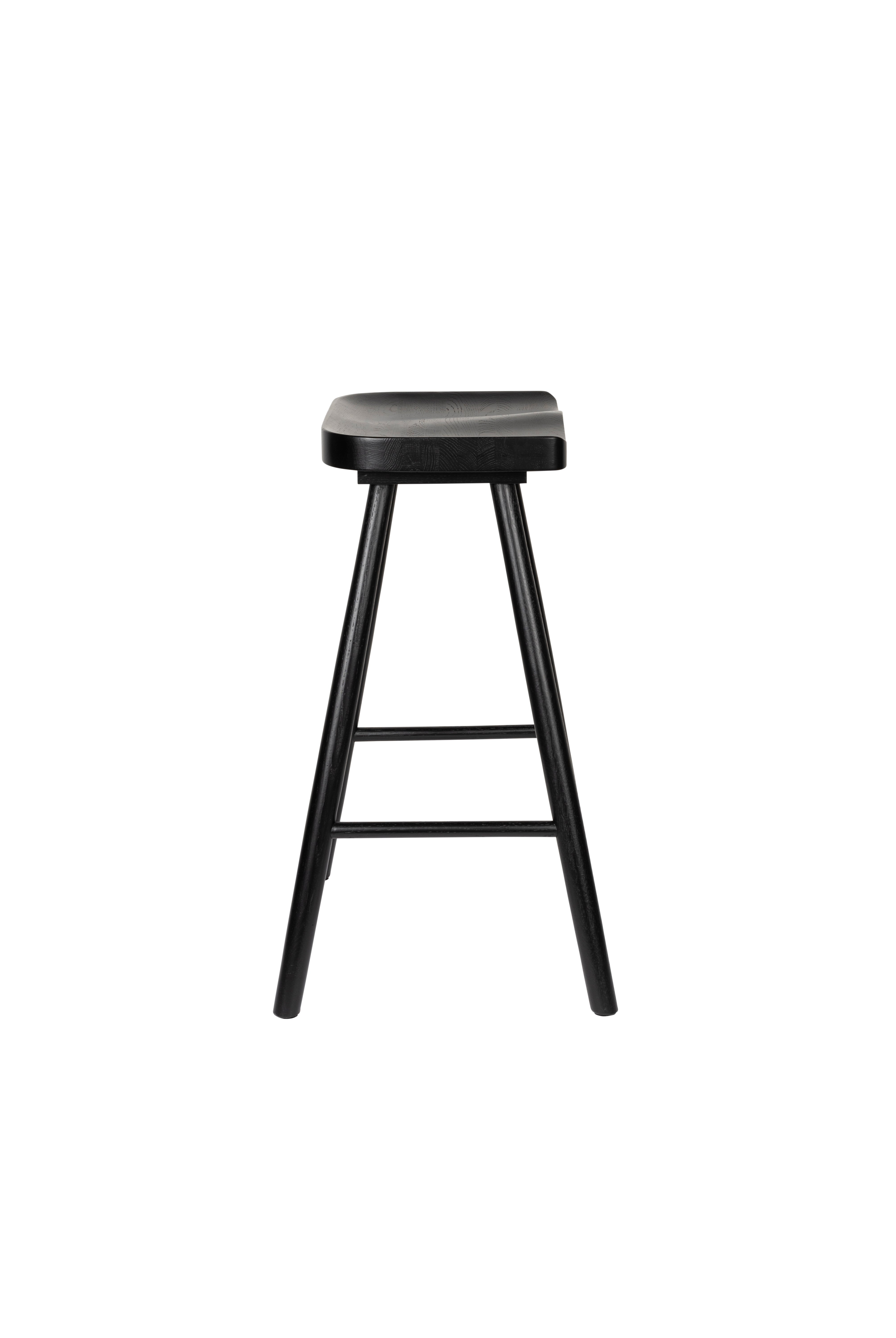 Bar stool Vander black oak wood