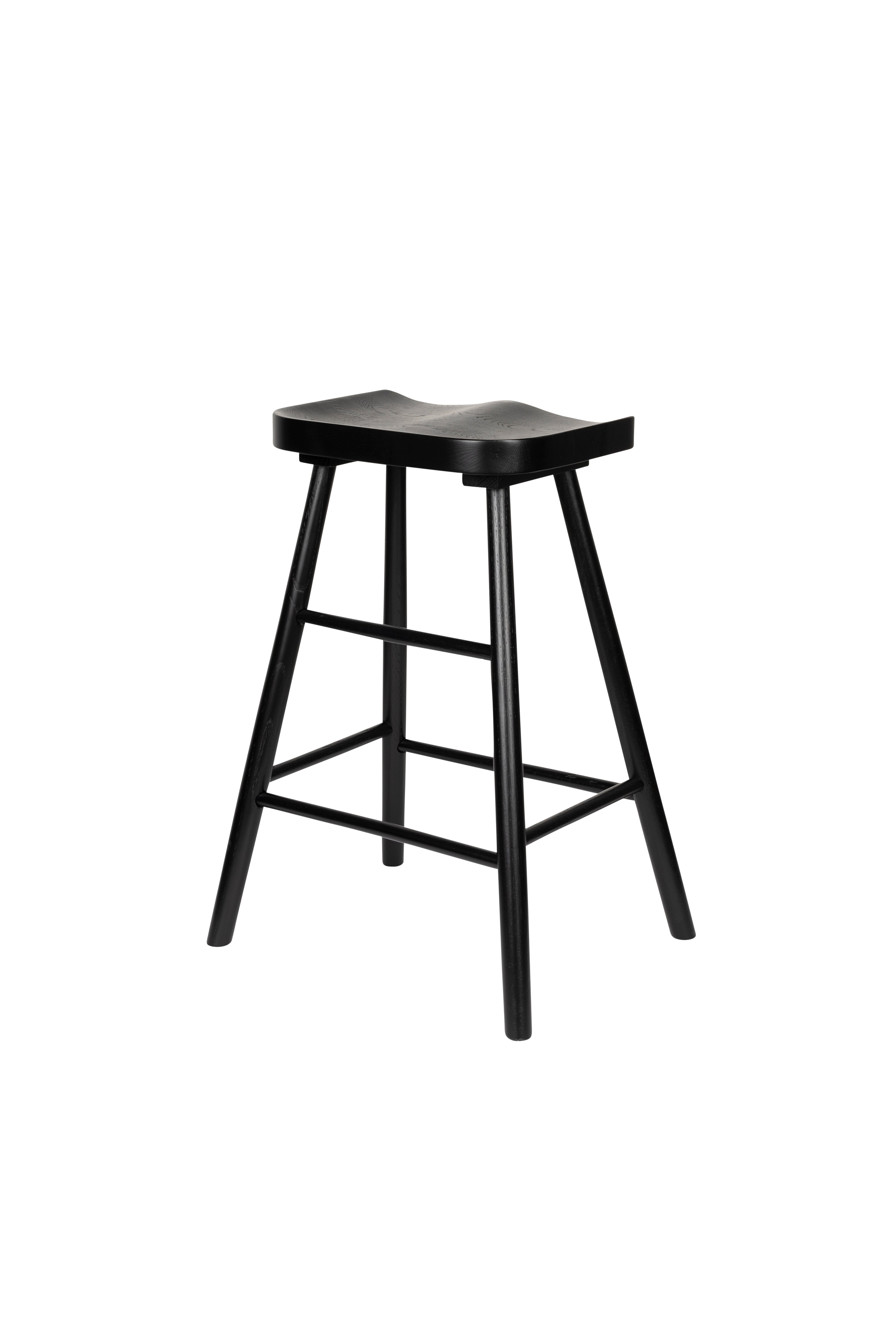 Bar stool Vander black oak wood