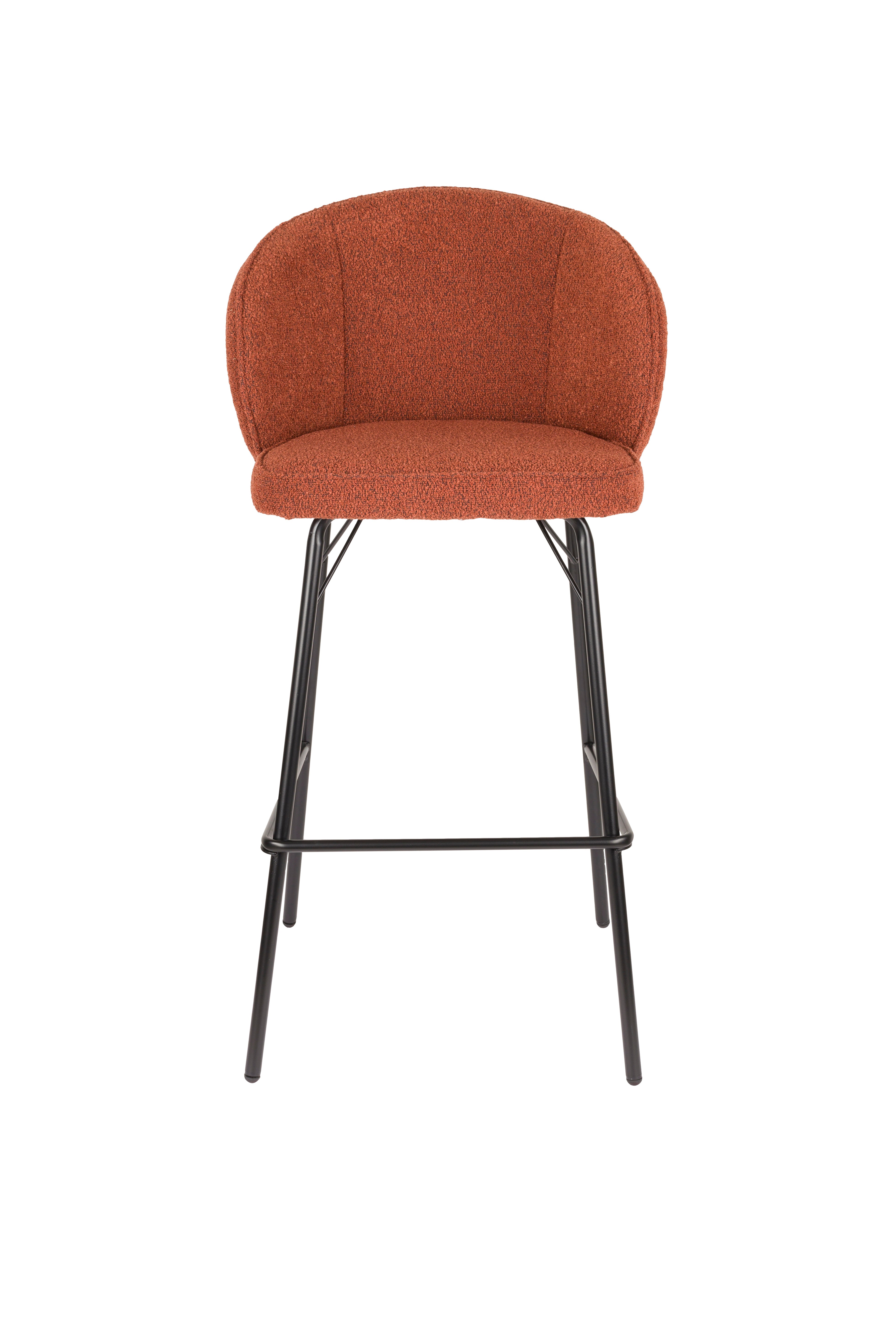 Hocker JOA terrakotta mit schwarzem Fuß