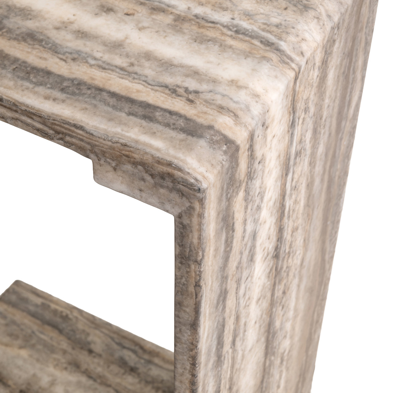 Beistelltisch DULCE grau-beige Marmor