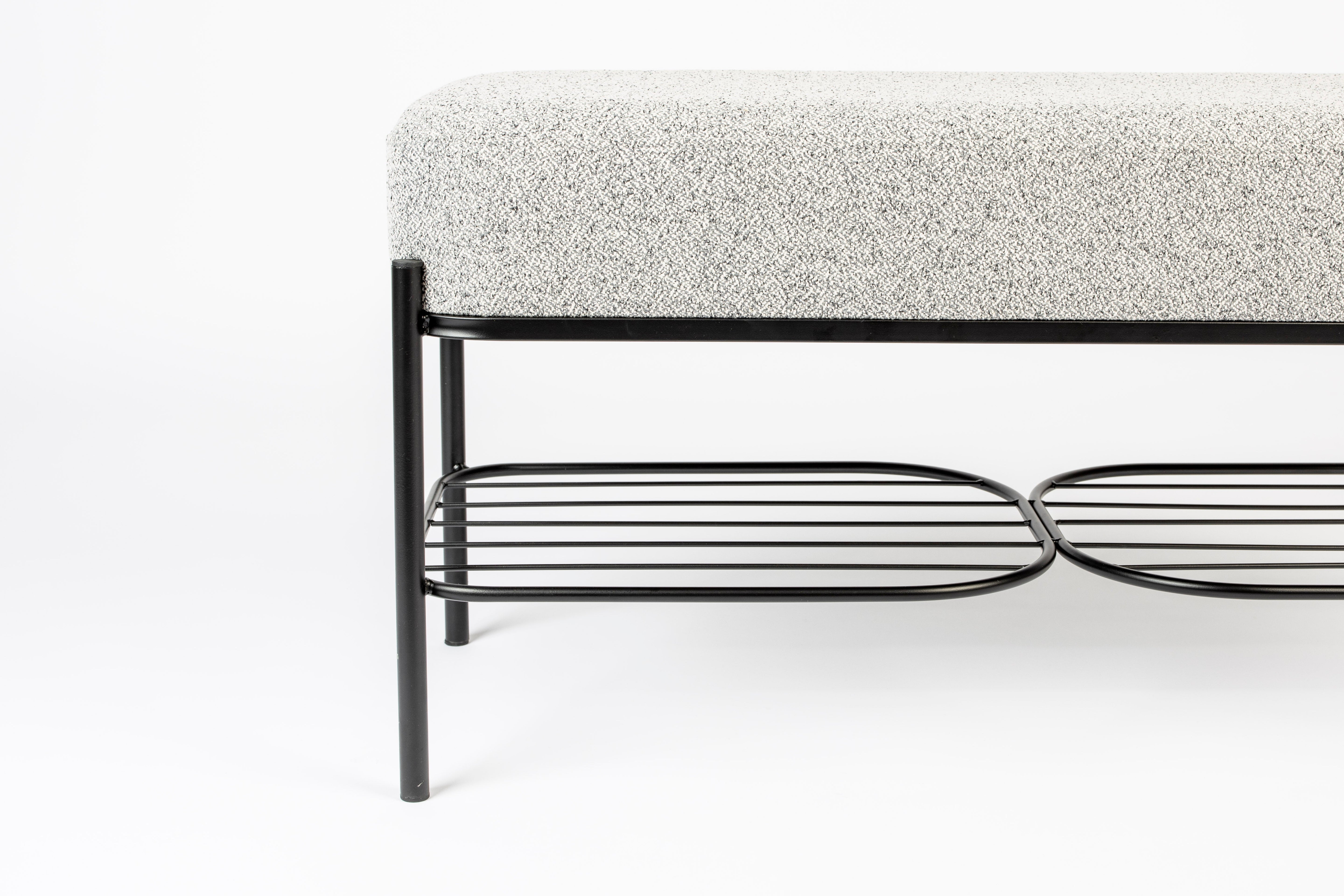 Milou light gray bench