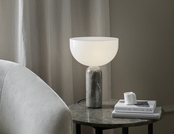 Kizu gray marble table lamp