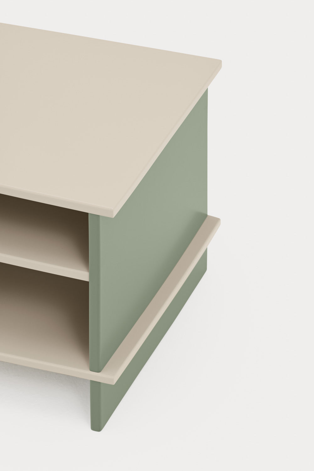 Inari beige with green bedside table