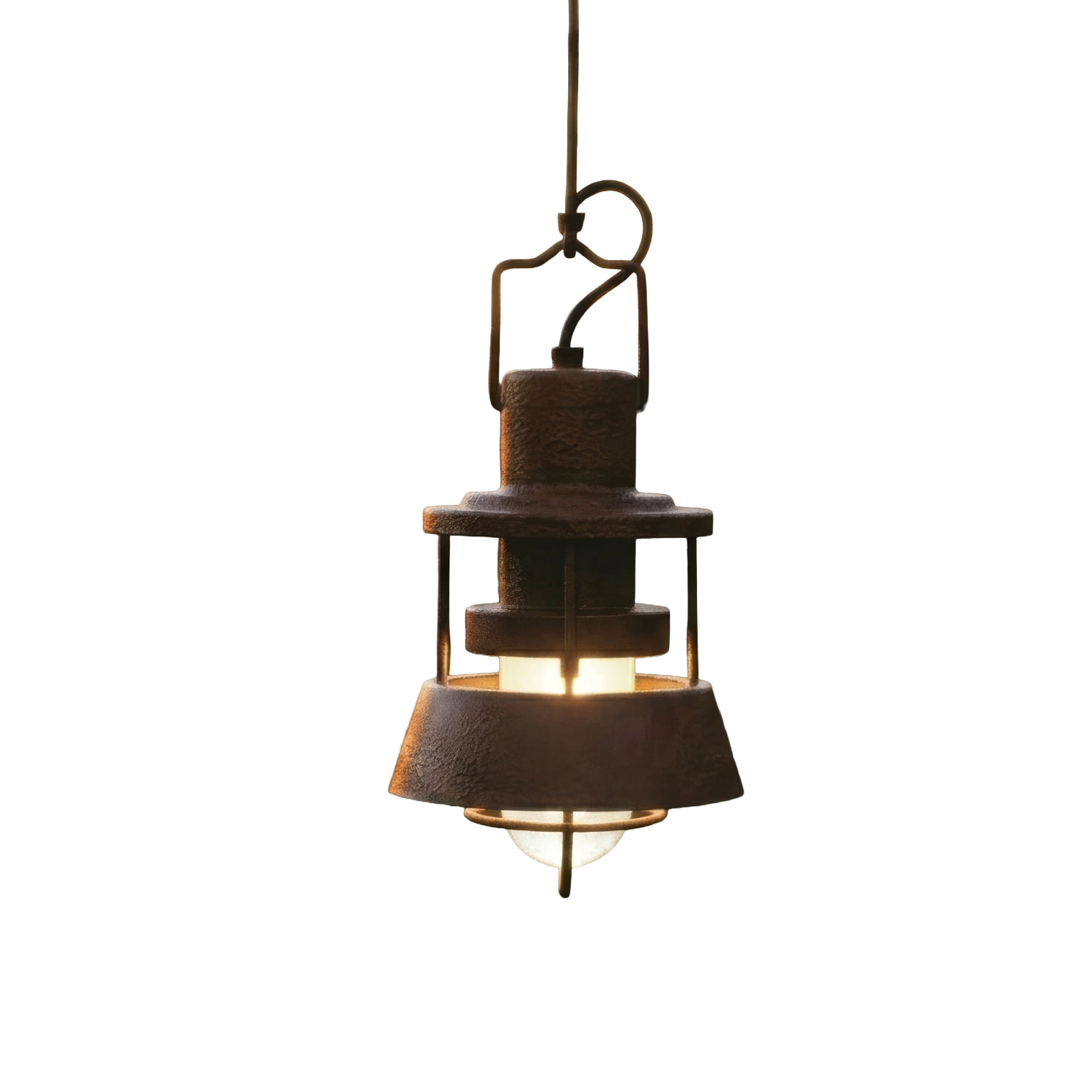 Lampa wisząca zewnętrzna POLO brązowy rdzawy