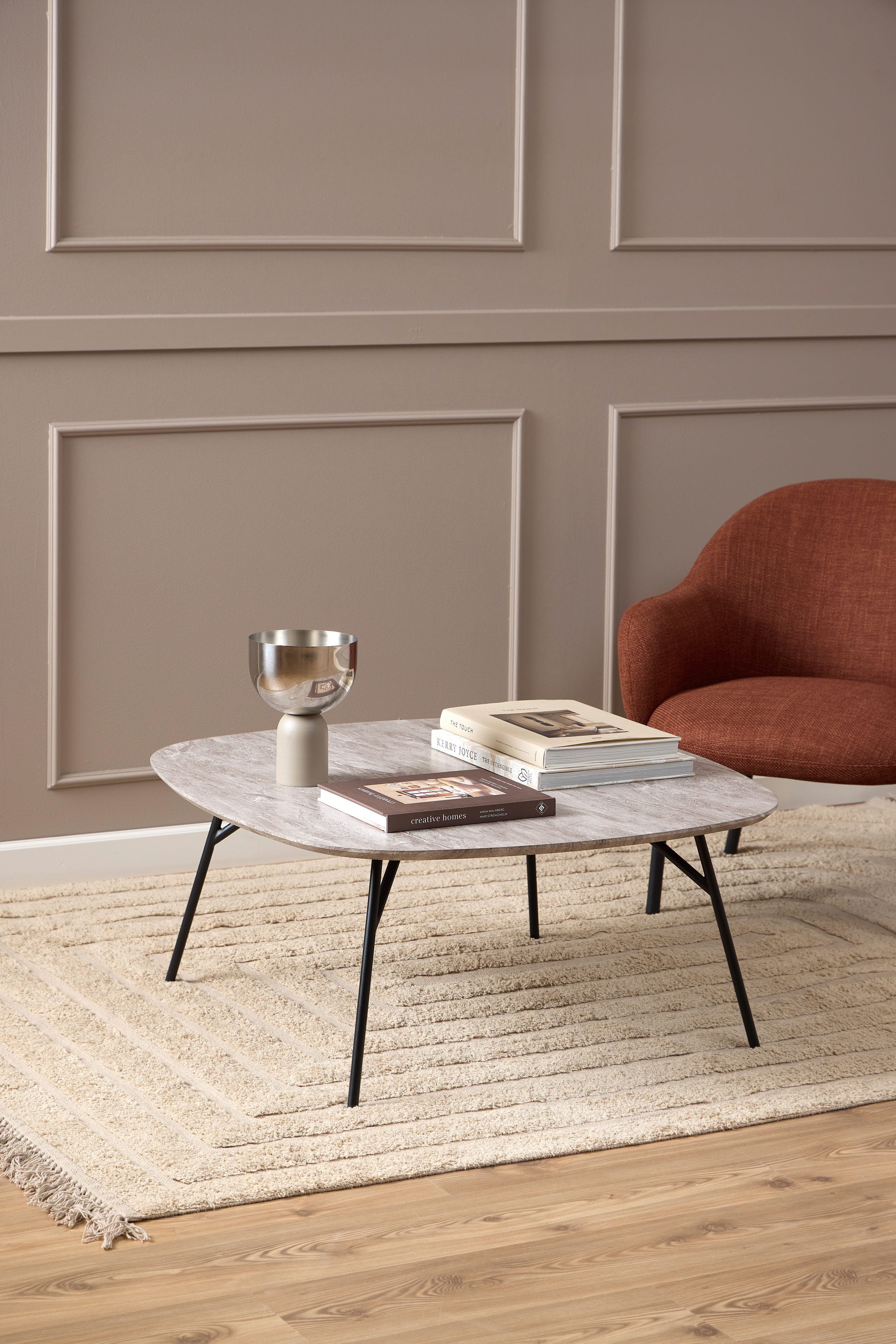 Caracas gray veneer coffee table