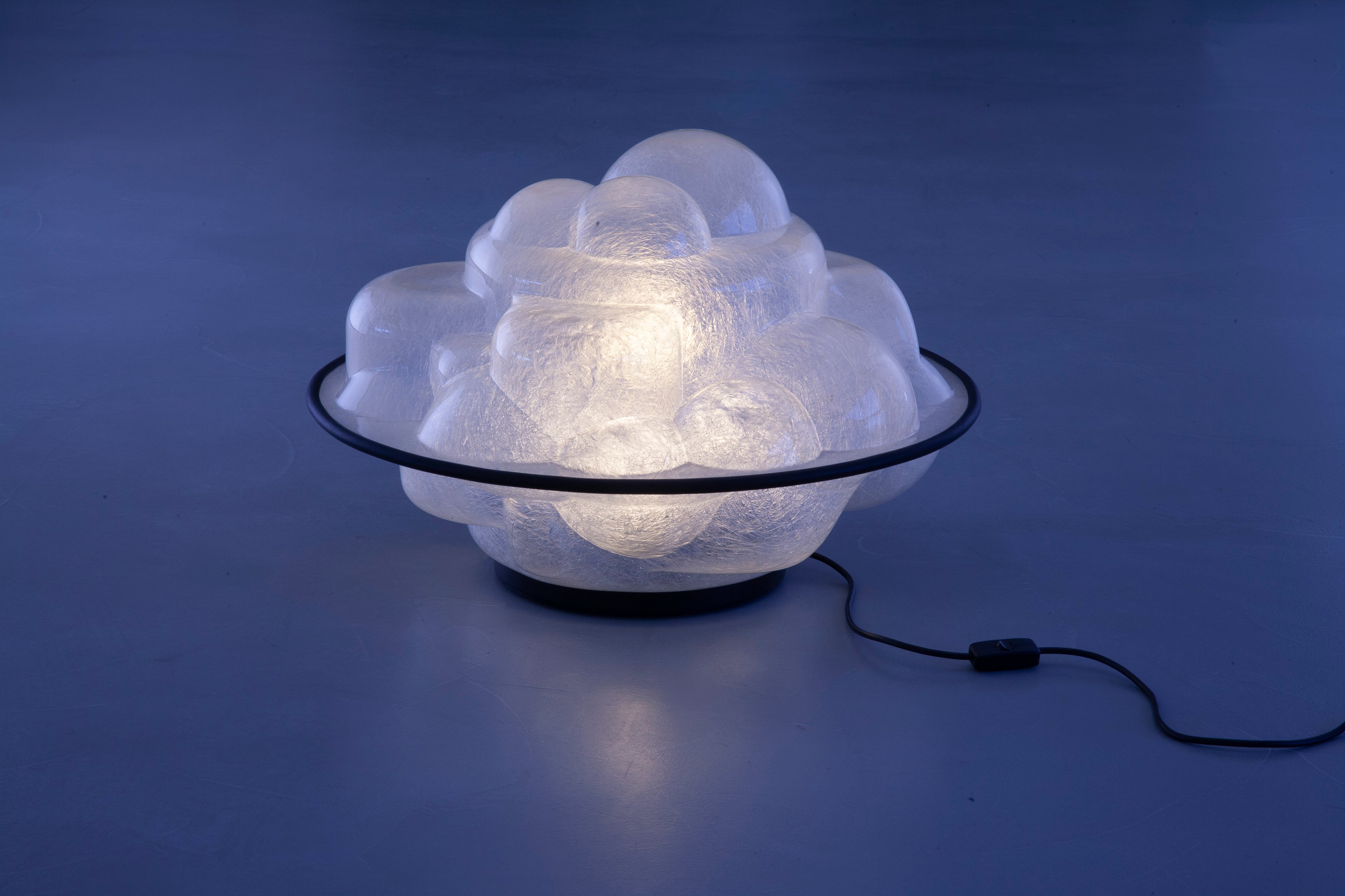 Tischlampe PROFITEROLLE transparent mit Schwarz