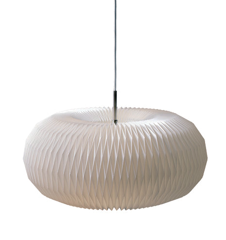 Pendelleuchte MODELL 195 DONUT weiß mit Silber