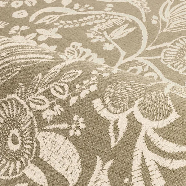 Tapete, die Stickerei imitiert PASTEL khaki